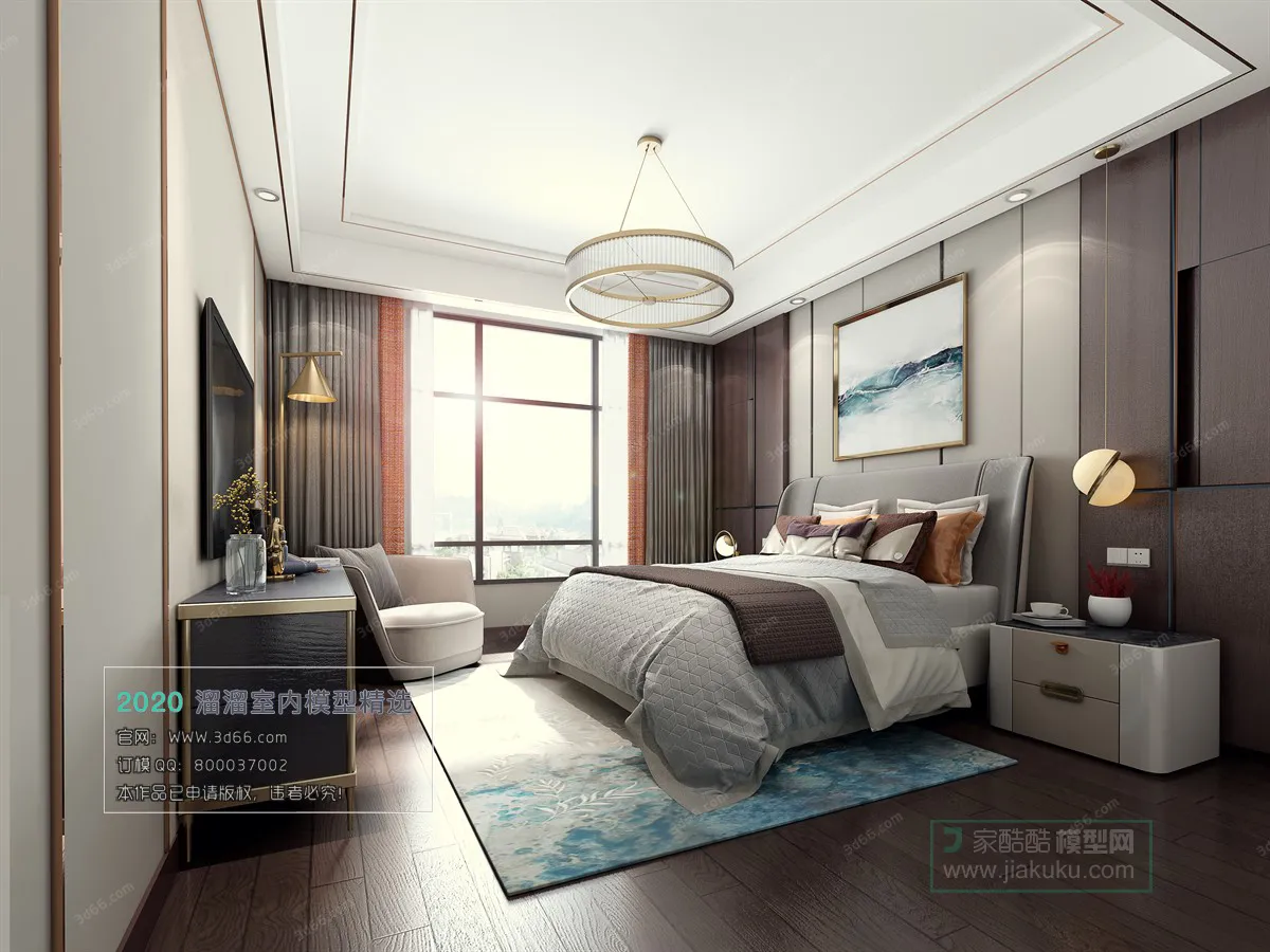 BEDROOM – MODERN STYLE – 3D MODELS – 007