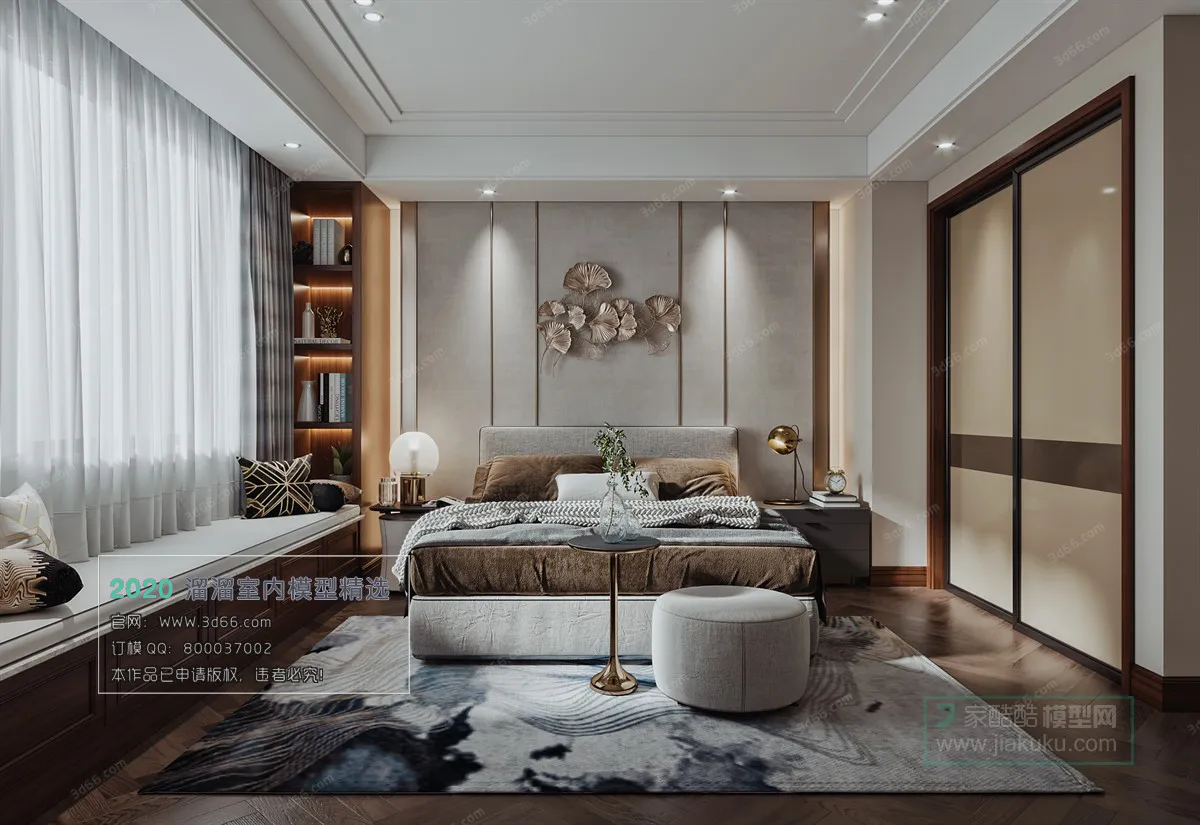 BEDROOM – MODERN STYLE – 3D MODELS – 073