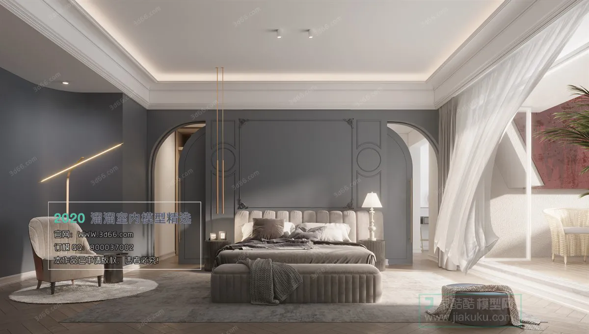 BEDROOM – MODERN STYLE – 3D MODELS – 099