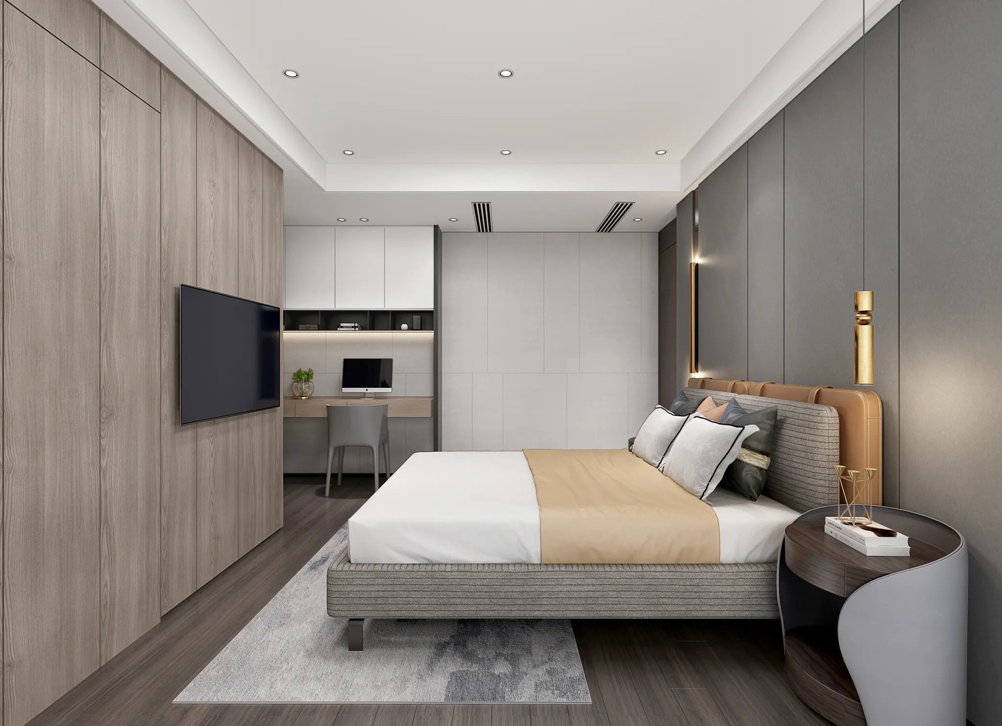 Bedroom – Modern Style 3D Scenes – Interior Design – 006