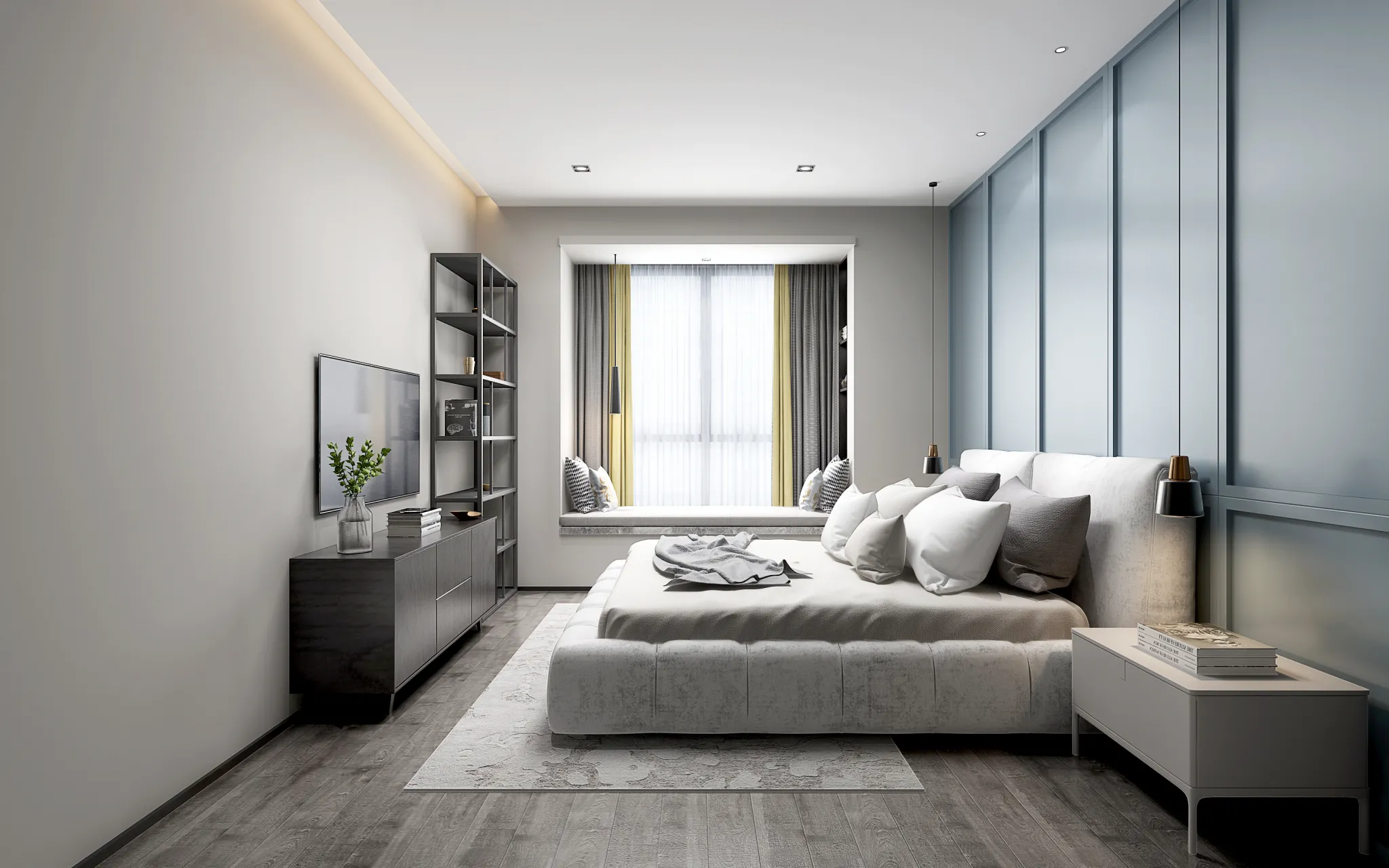 Bedroom – Modern Style 3D Scenes – Interior Design – 007