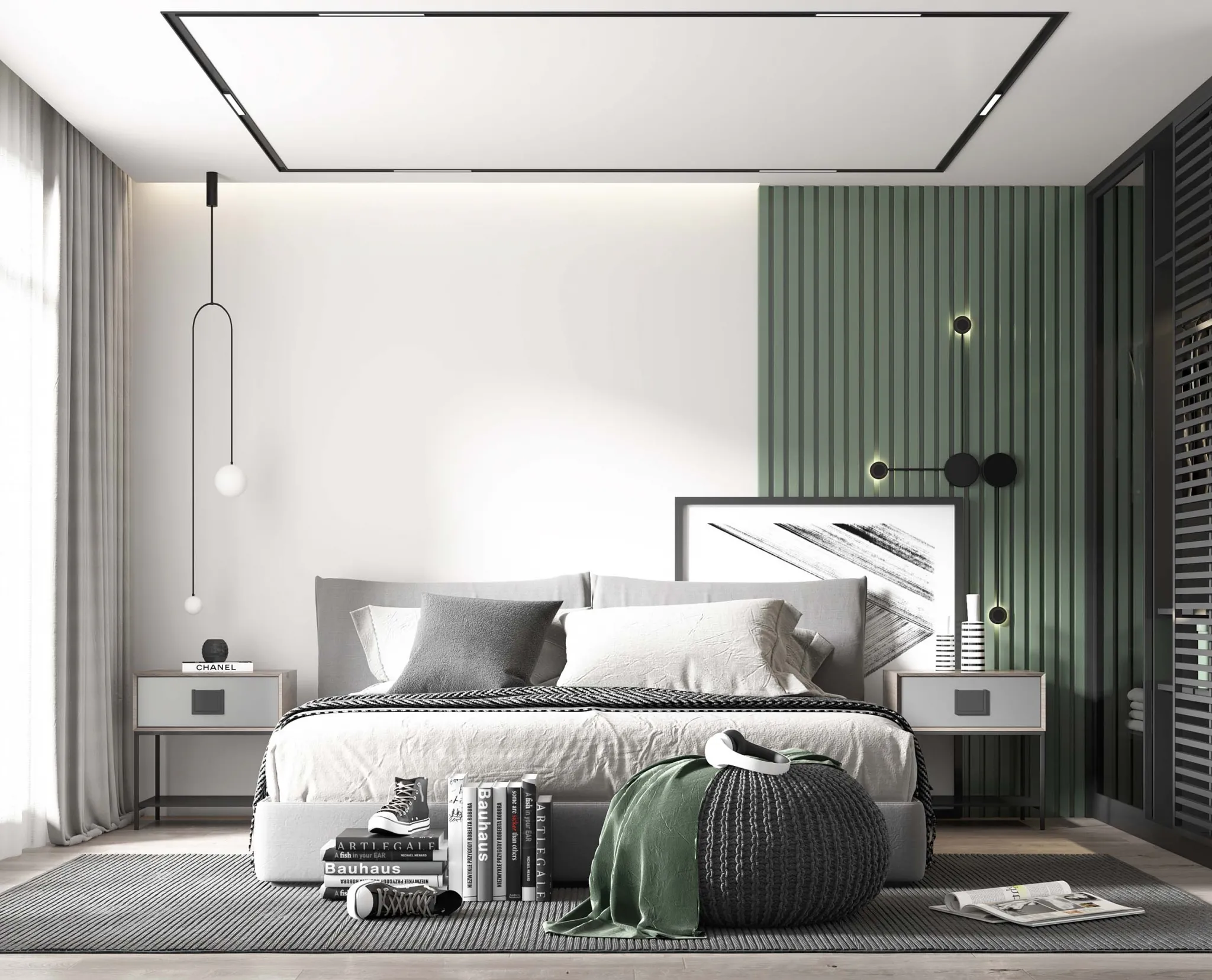 Bedroom – Modern Style 3D Scenes – Interior Design – 013