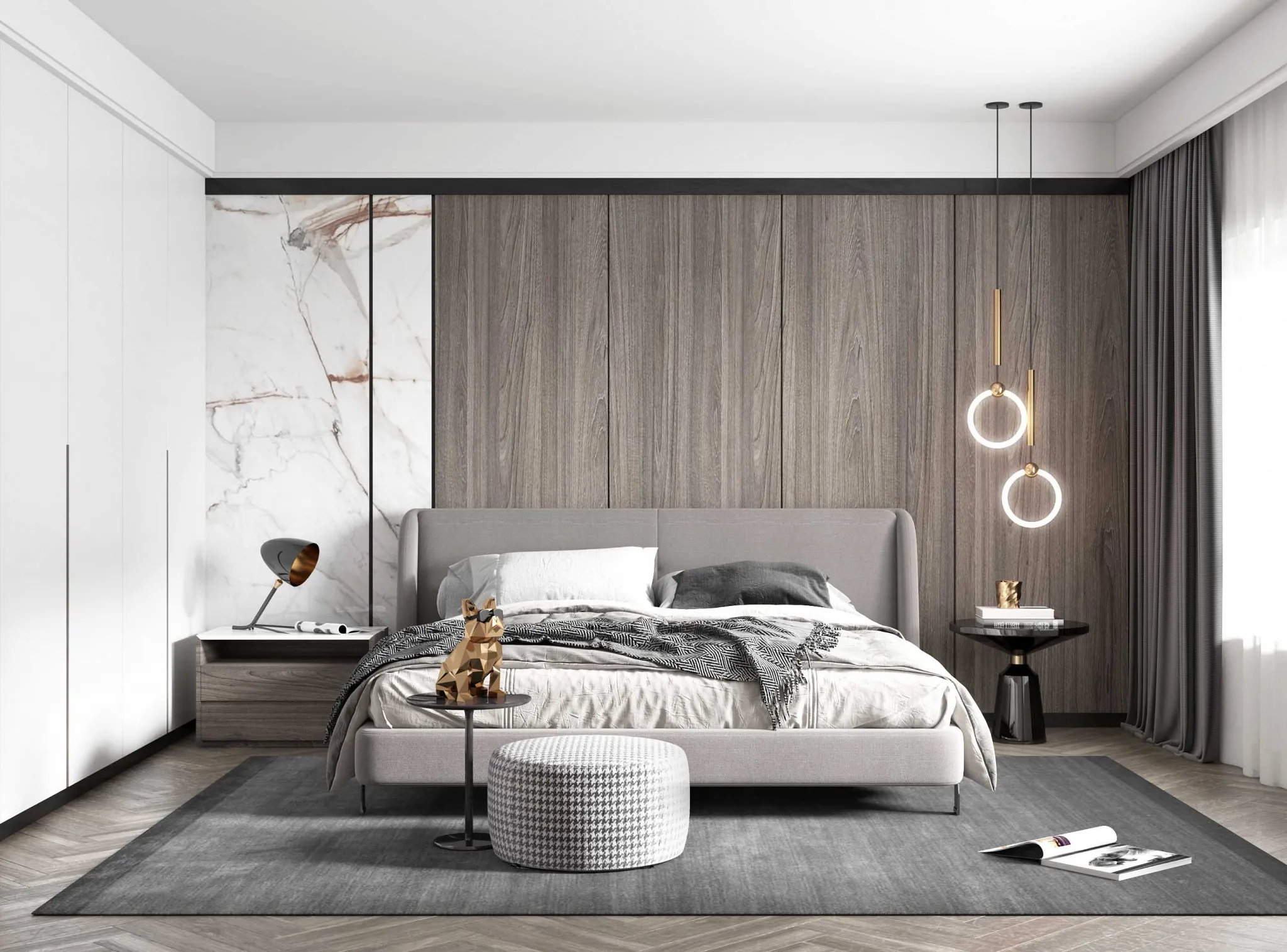 Bedroom – Modern Style 3D Scenes – Interior Design – 016