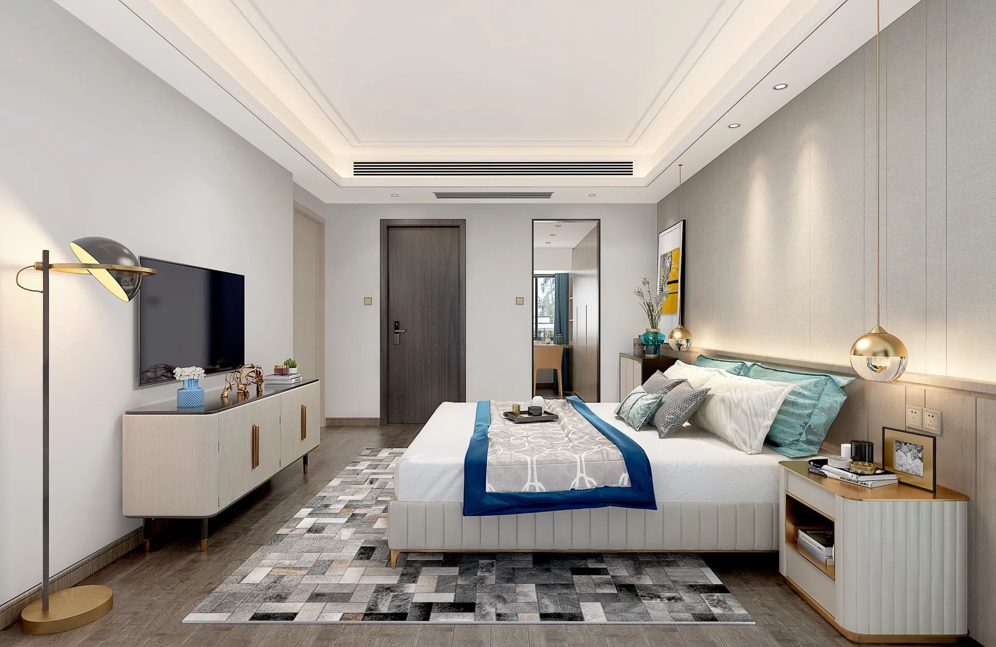 Bedroom – Modern Style 3D Scenes – Interior Design – 023