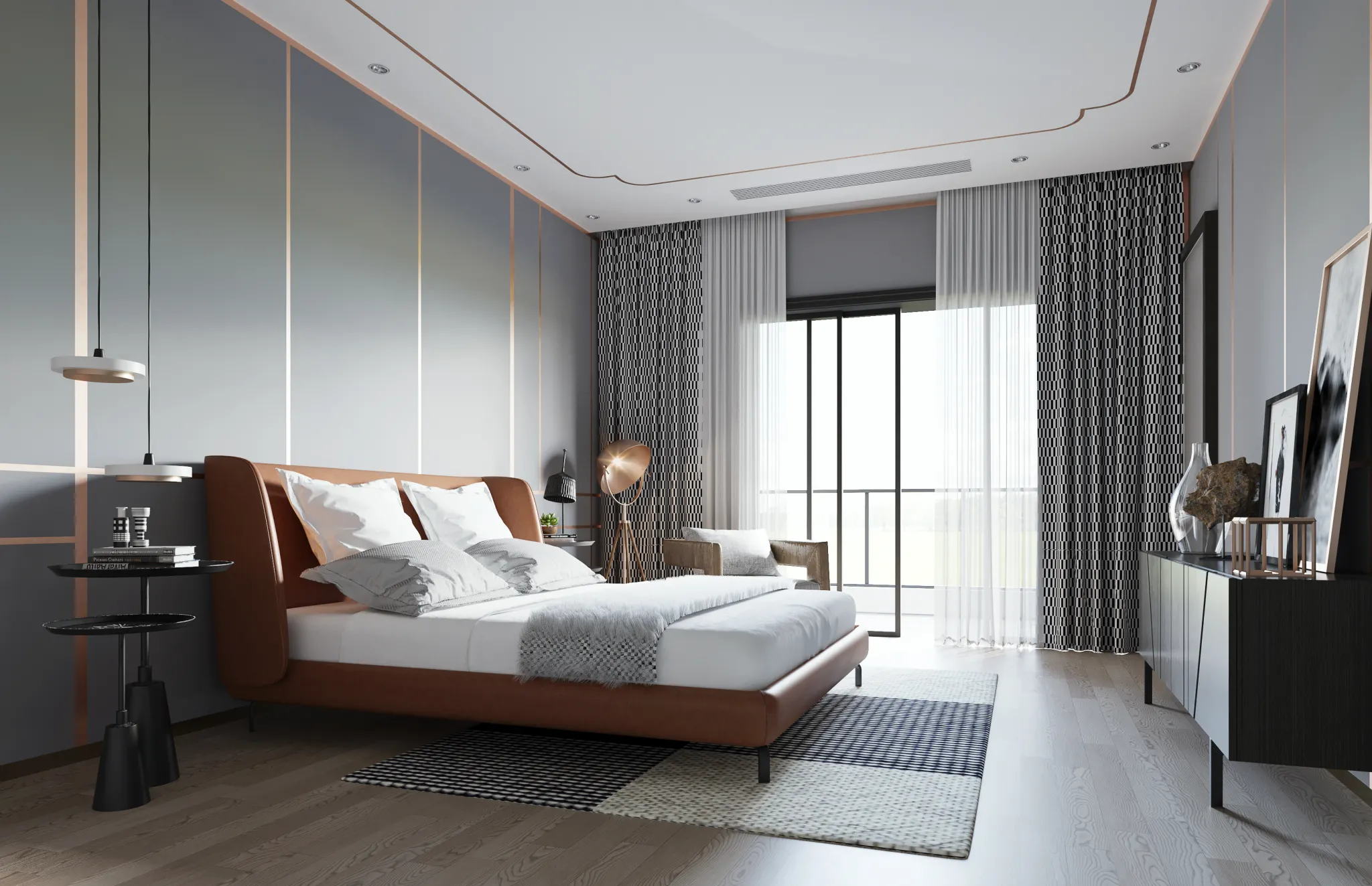 Bedroom – Modern Style 3D Scenes – Interior Design – 027