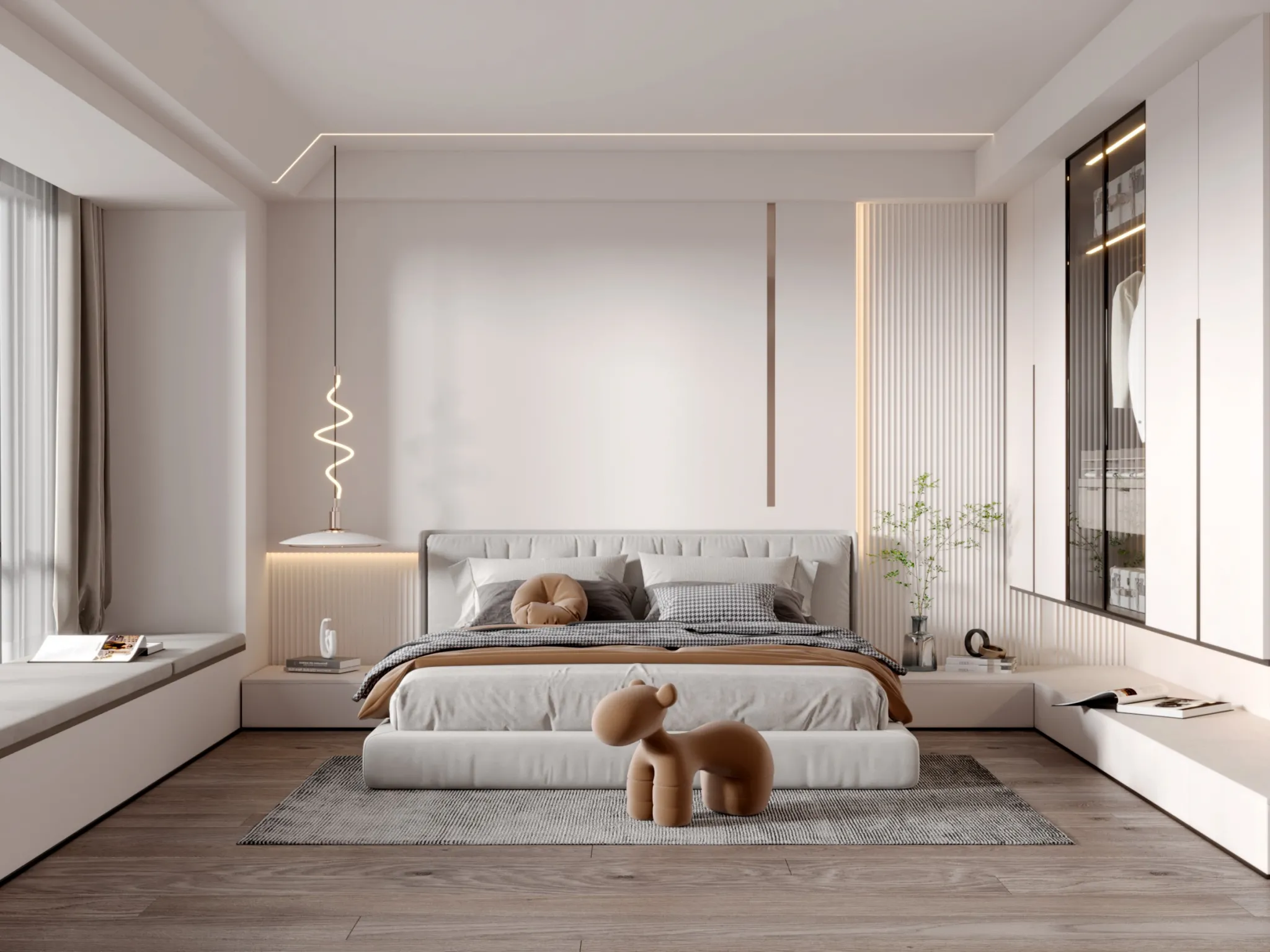 Bedroom – Modern Style 3D Scenes – Interior Design – 035