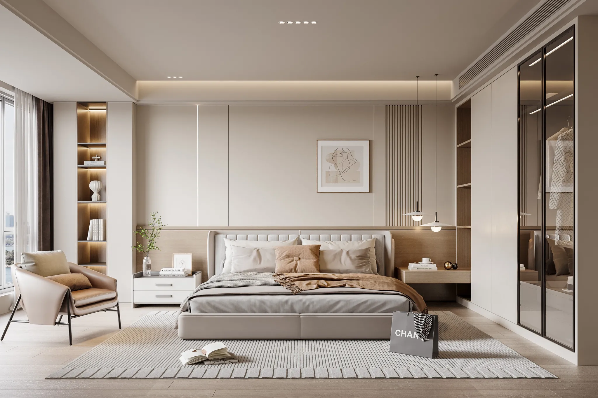 Bedroom – Modern Style 3D Scenes – Interior Design – 039