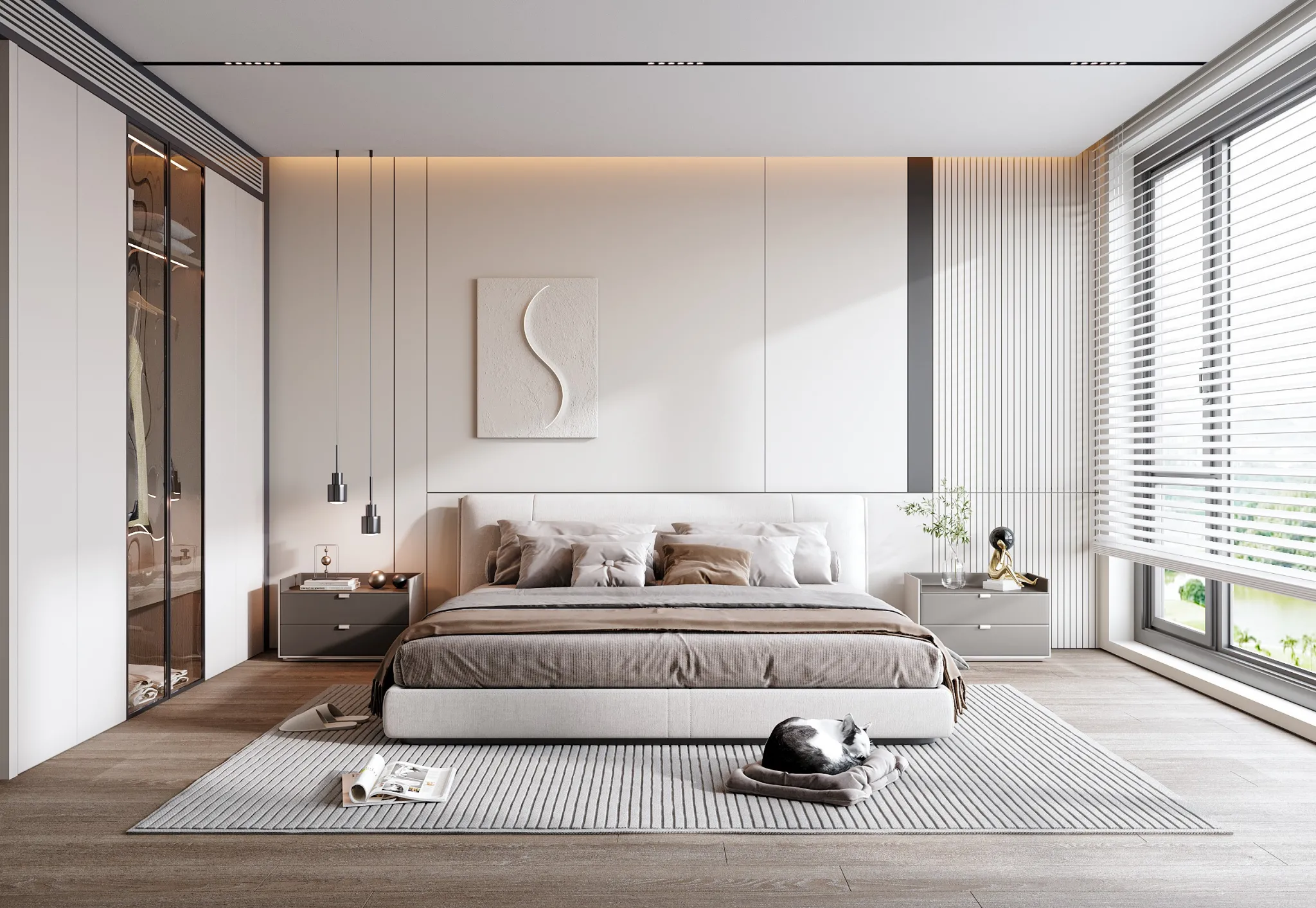 Bedroom – Modern Style 3D Scenes – Interior Design – 041