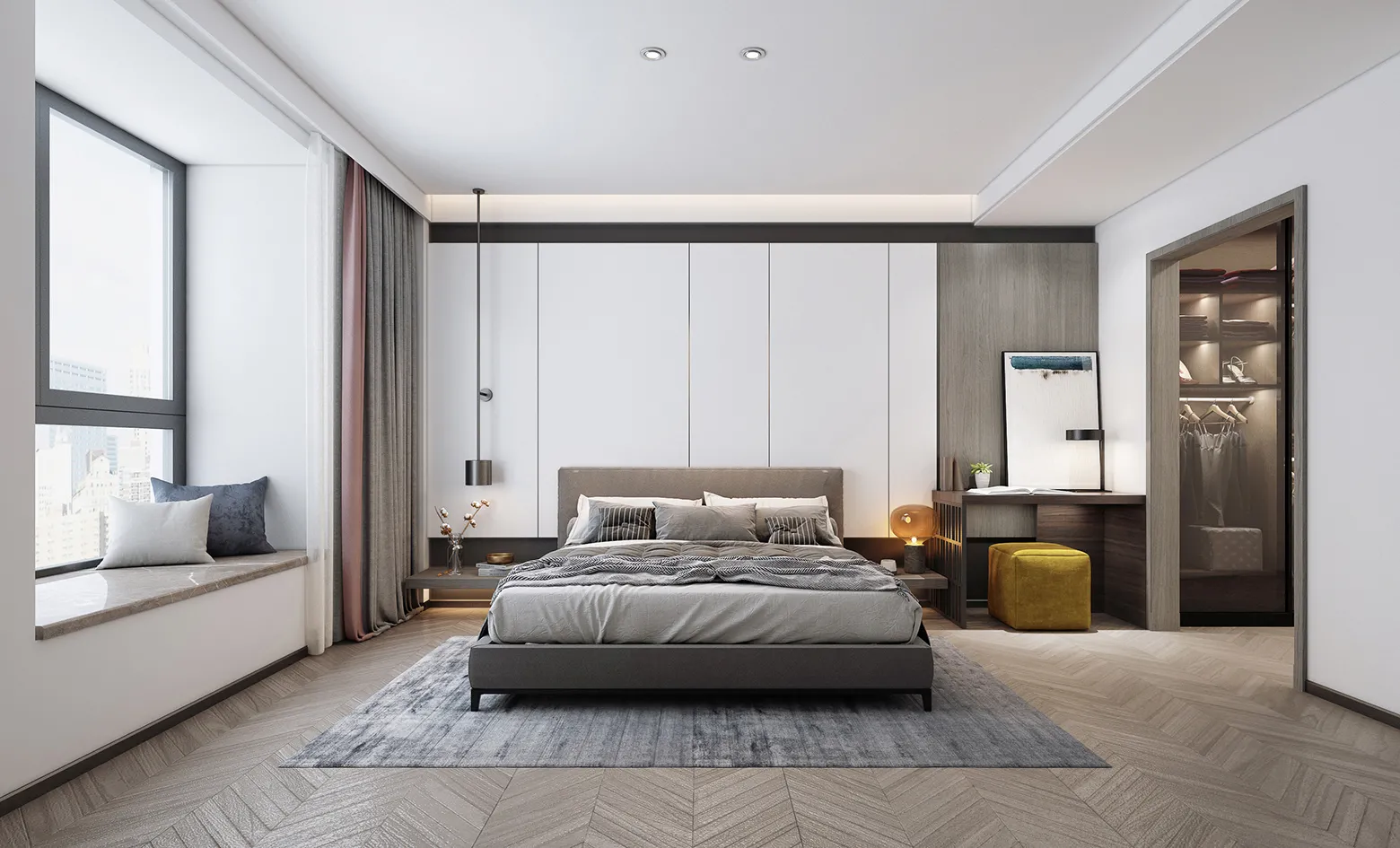 Bedroom – Modern Style 3D Scenes – Interior Design – 045