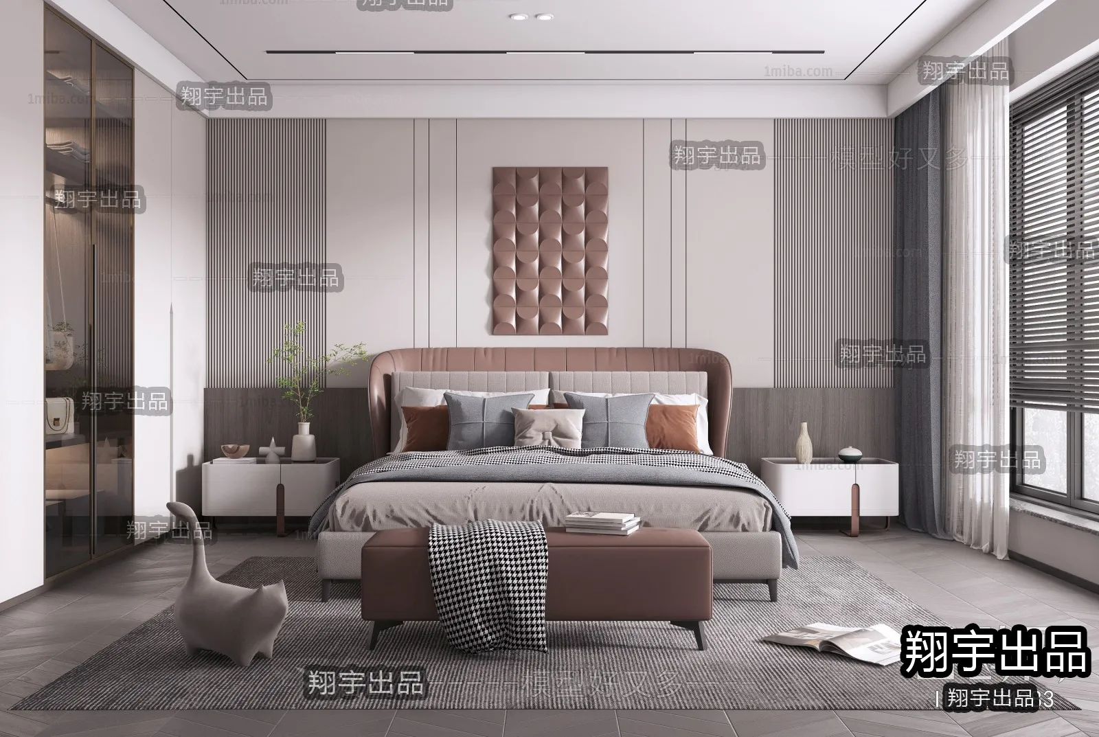 Bedroom – Modern Style Interior 3D Scenes – 004