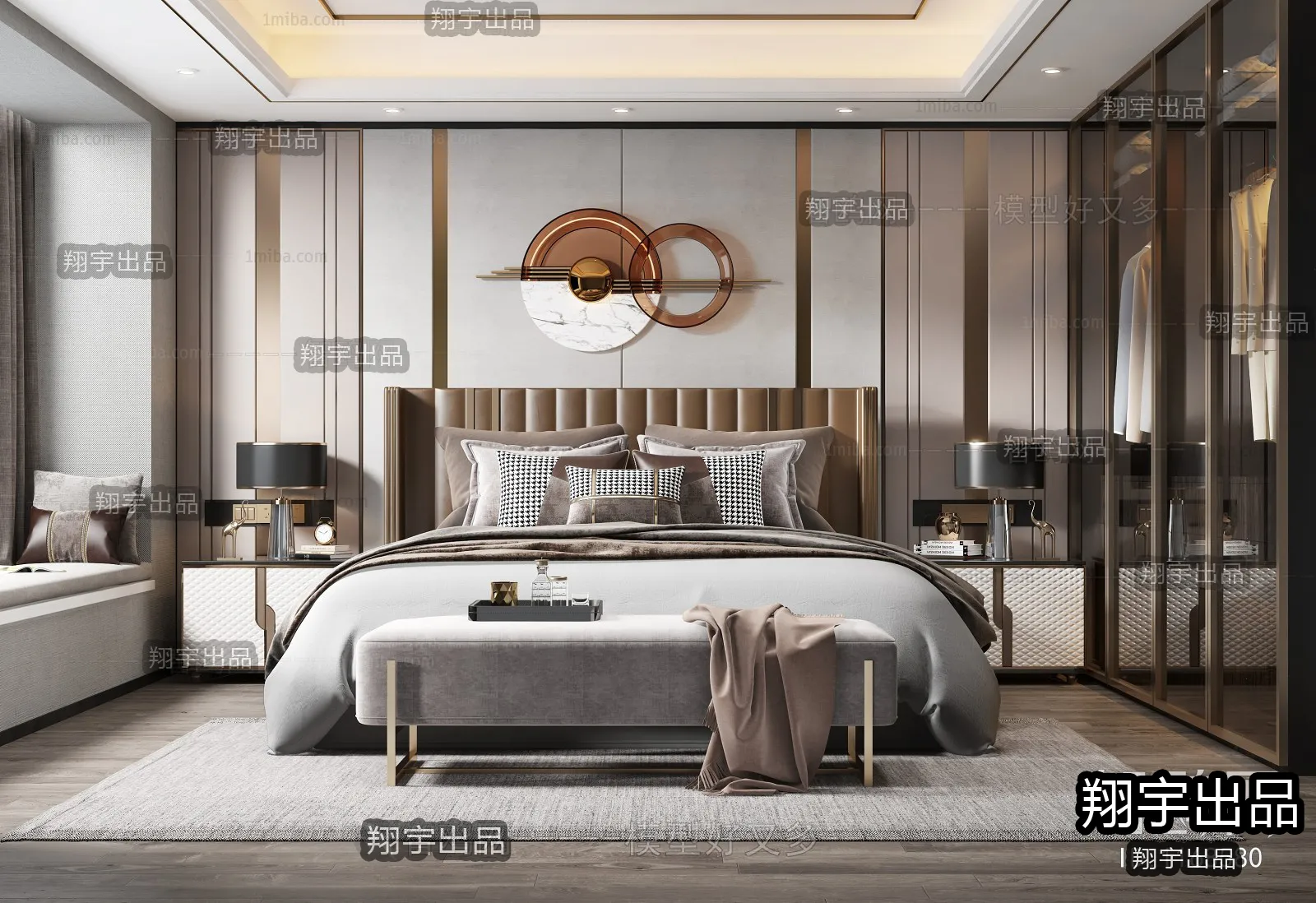 Bedroom – Modern Style Interior 3D Scenes – 007