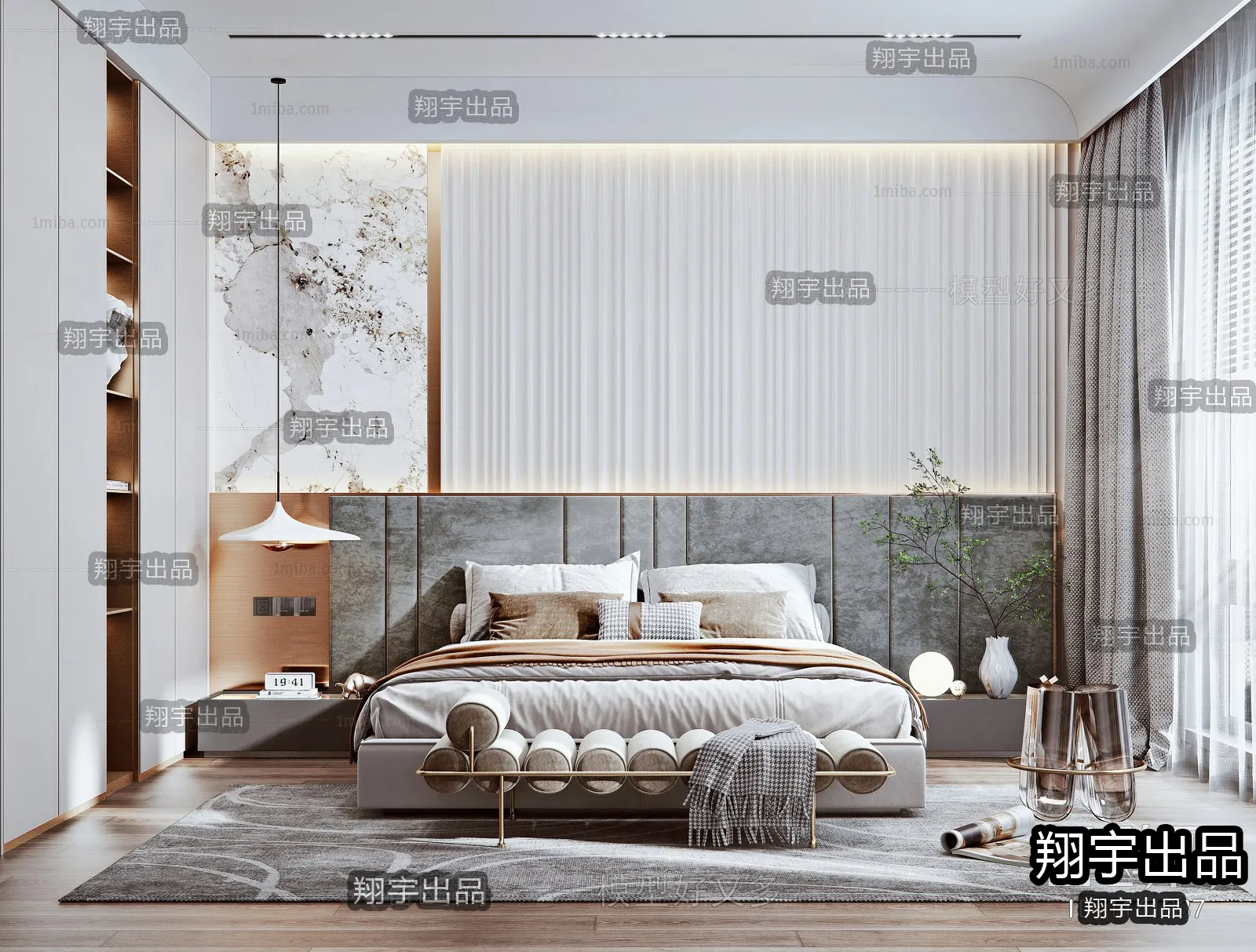 Bedroom – Modern Style Interior 3D Scenes – 009