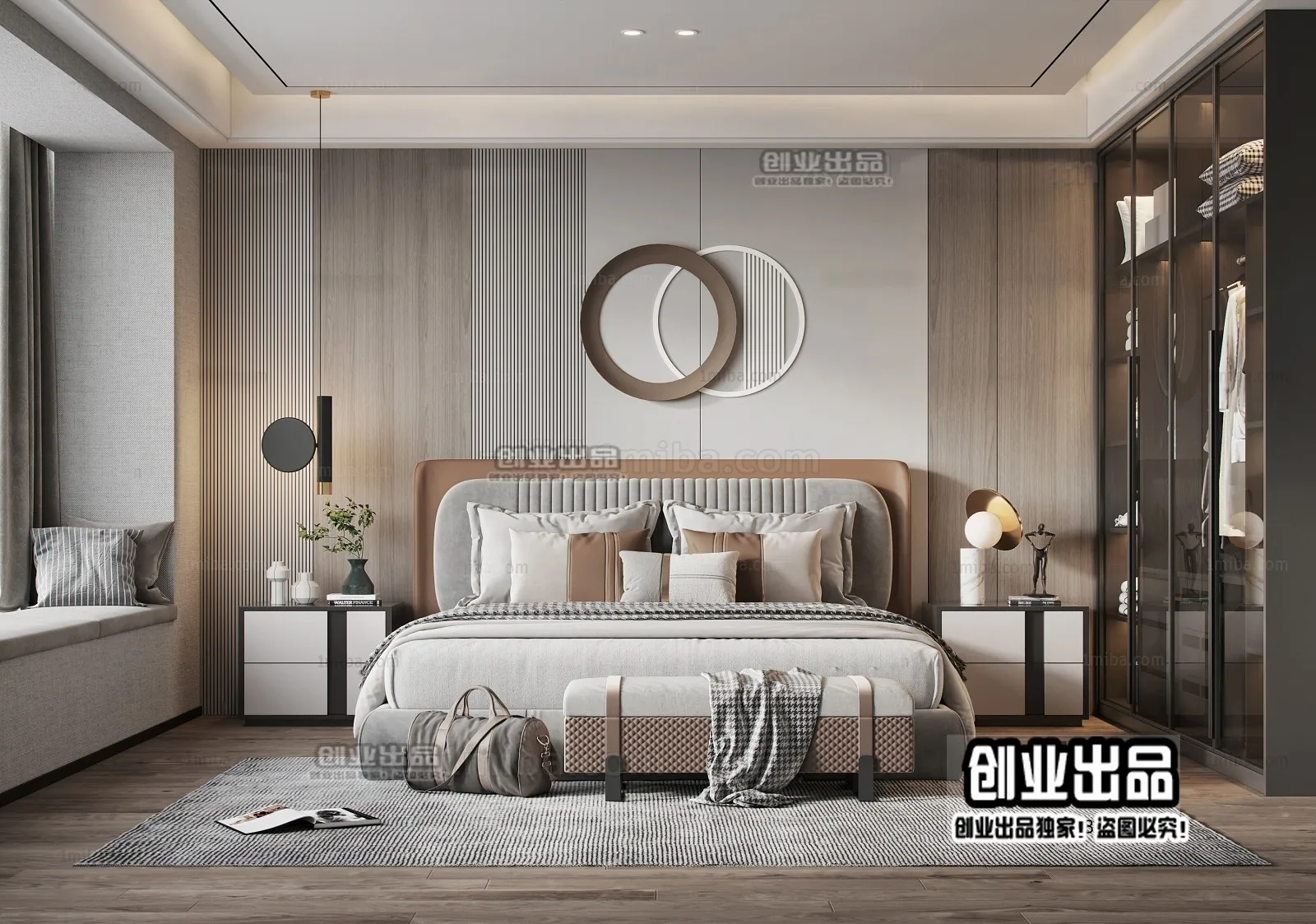 Bedroom – Modern Style Interior 3D Scenes – 019