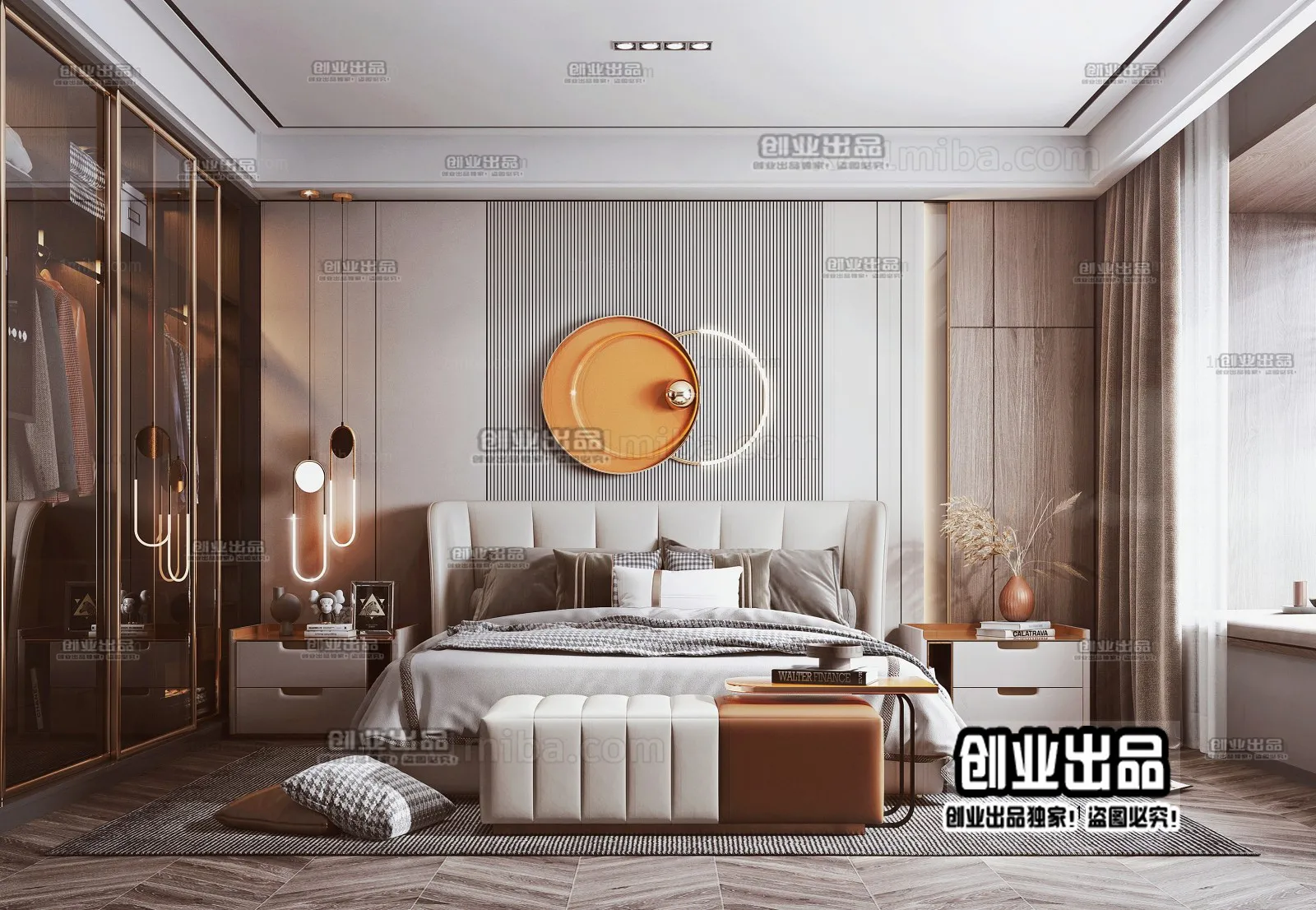 Bedroom – Modern Style Interior 3D Scenes – 022