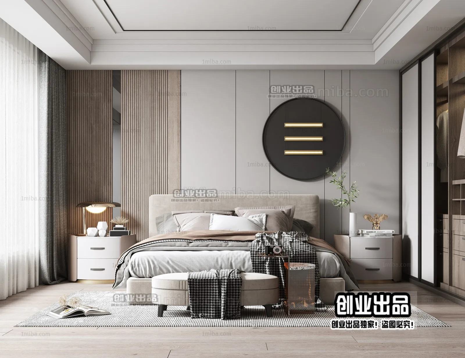 Bedroom – Modern Style Interior 3D Scenes – 025