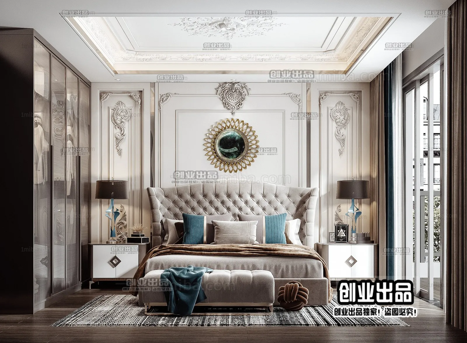 Bedroom – Modern Style Interior 3D Scenes – 026