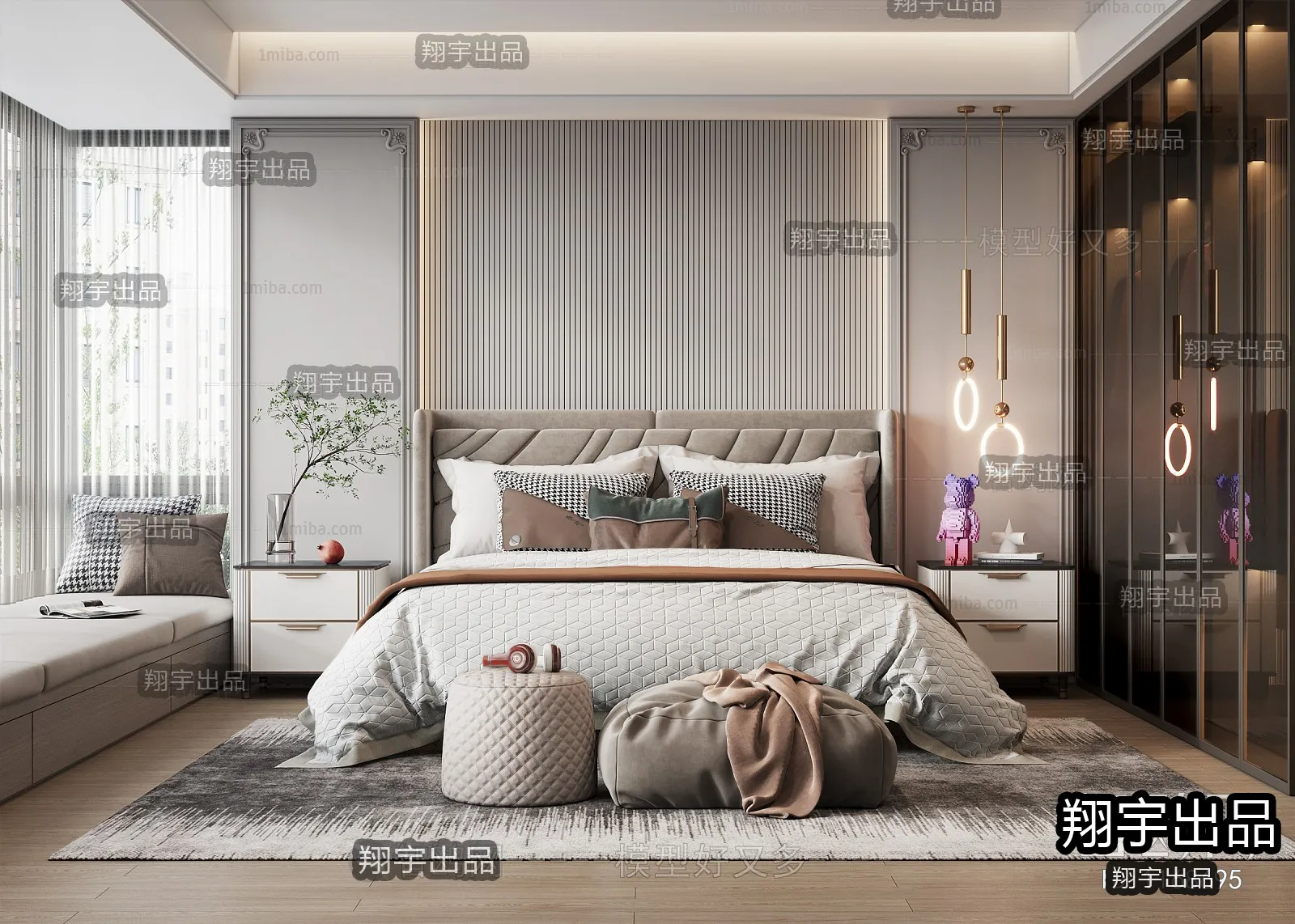 Bedroom – Modern Style Interior 3D Scenes – 030