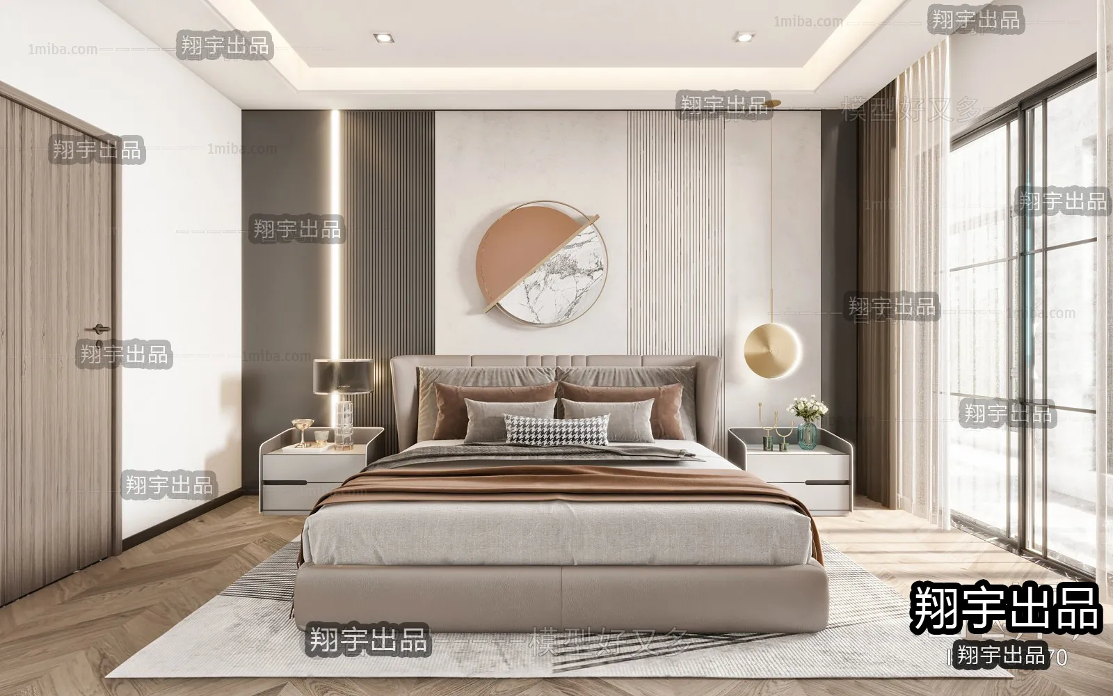 Bedroom – Modern Style Interior 3D Scenes – 032