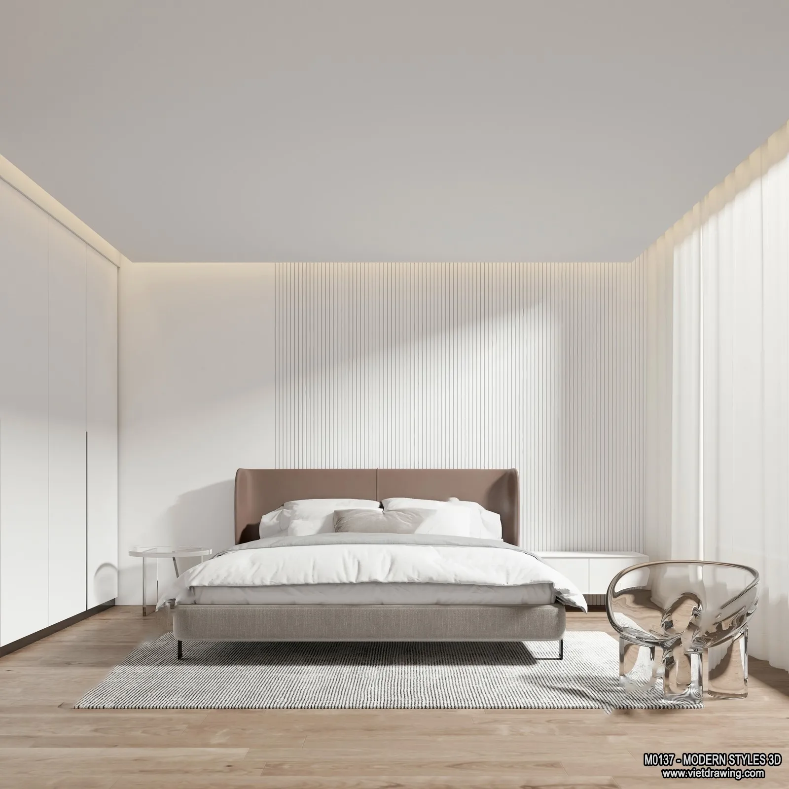 Bedroom – Modern Style Interior 3D Scenes – 072