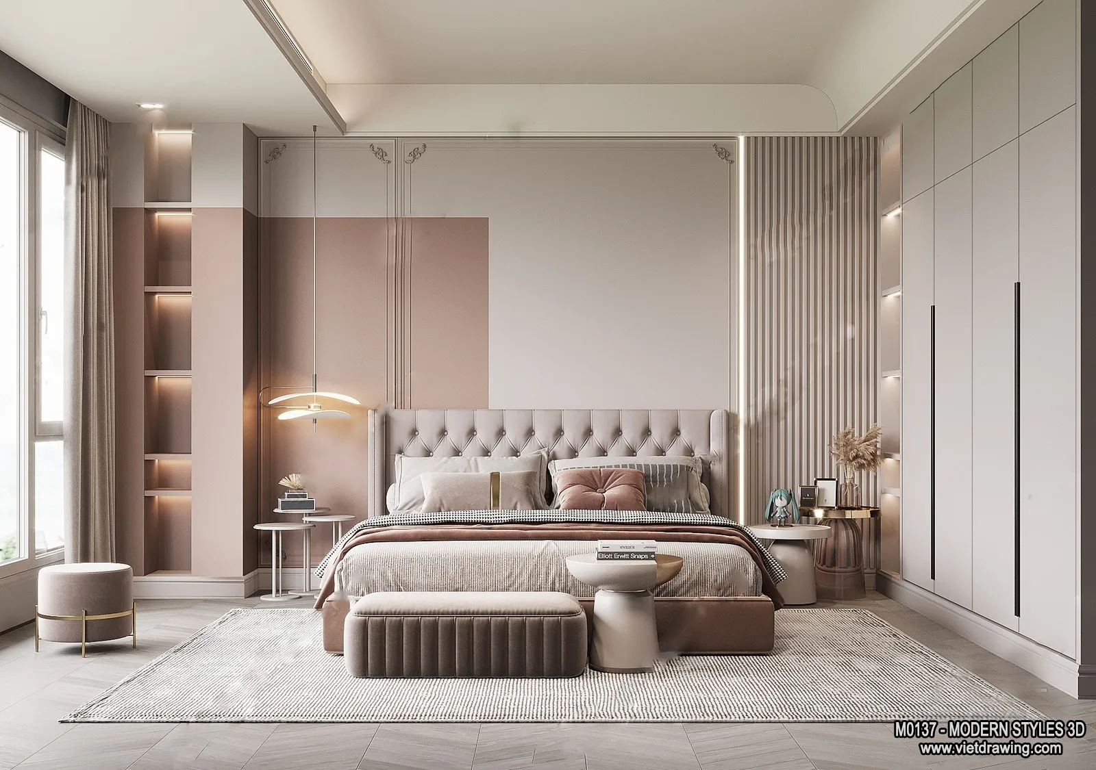 Bedroom – Modern Style Interior 3D Scenes – 097