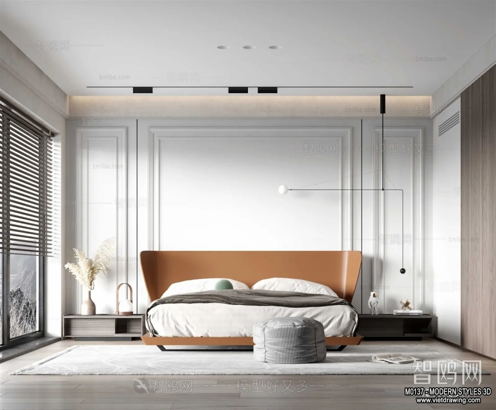 Bedroom – Modern Style Interior 3D Scenes – 127