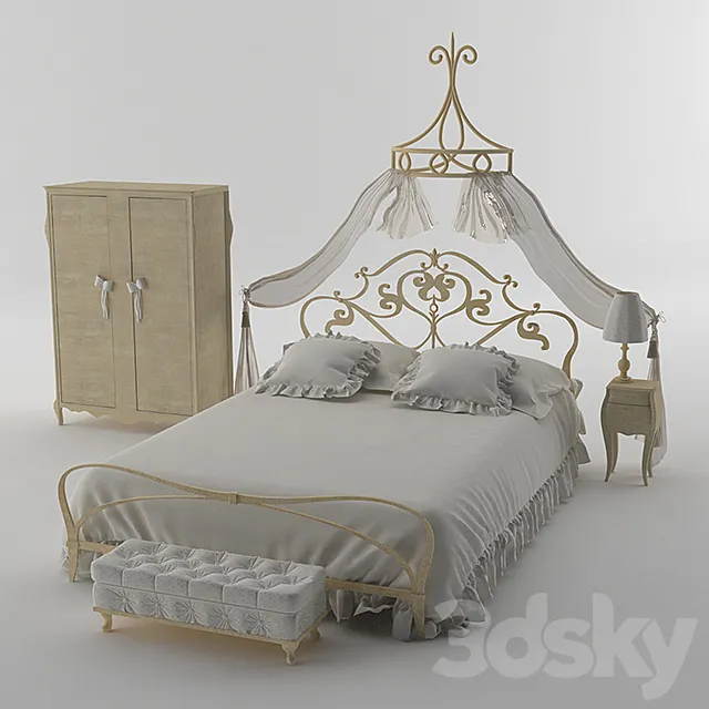 Bedroom set 3DS Max Model