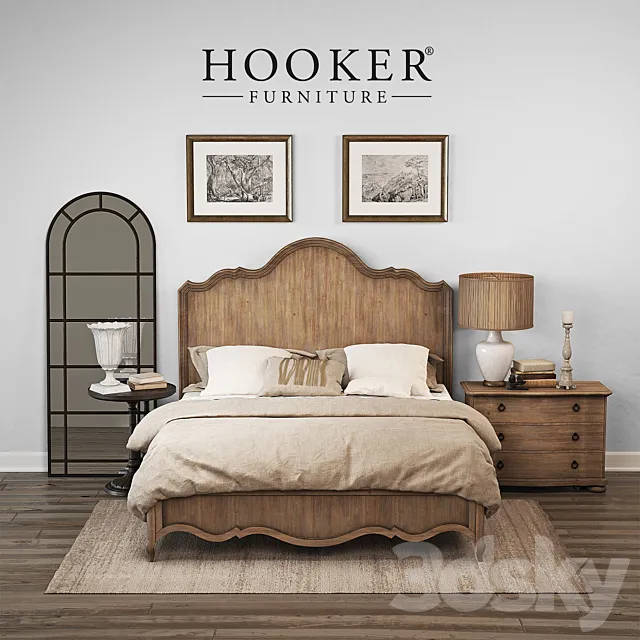 Bedroom set Hooker 3DS Max Model