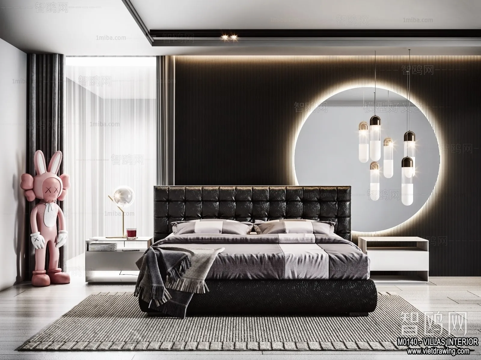 Bedroom – Villas 3D Interior Scene – 3D Models – 005