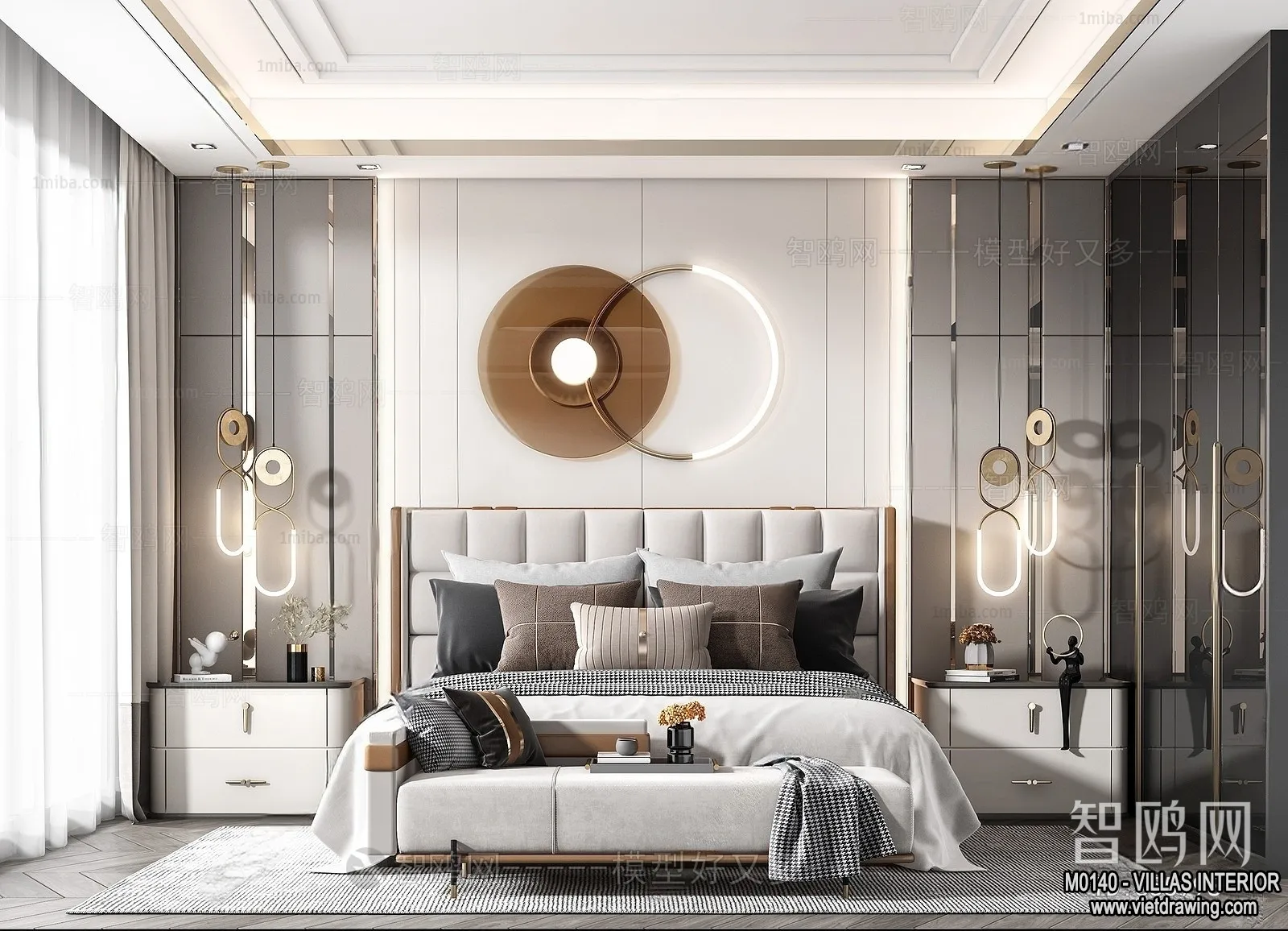 Bedroom – Villas 3D Interior Scene – 3D Models – 007