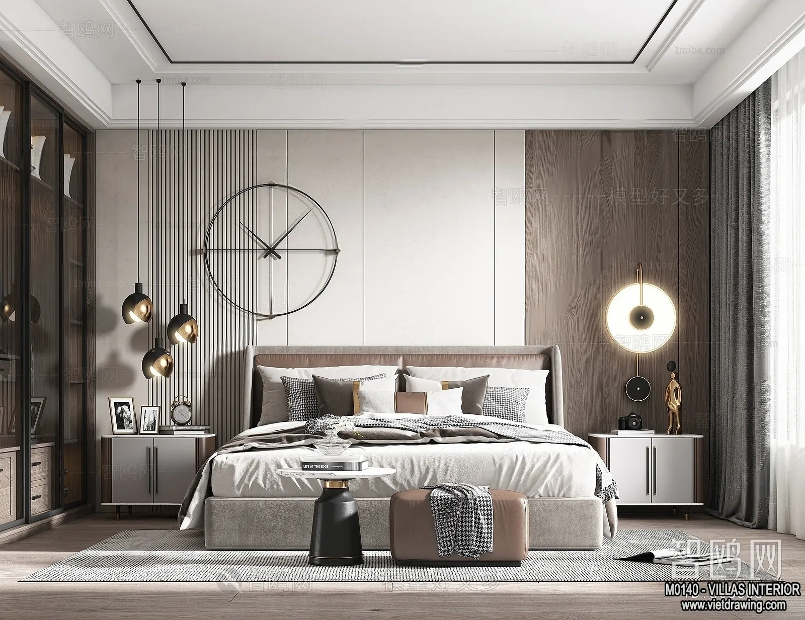 Bedroom – Villas 3D Interior Scene – 3D Models – 018