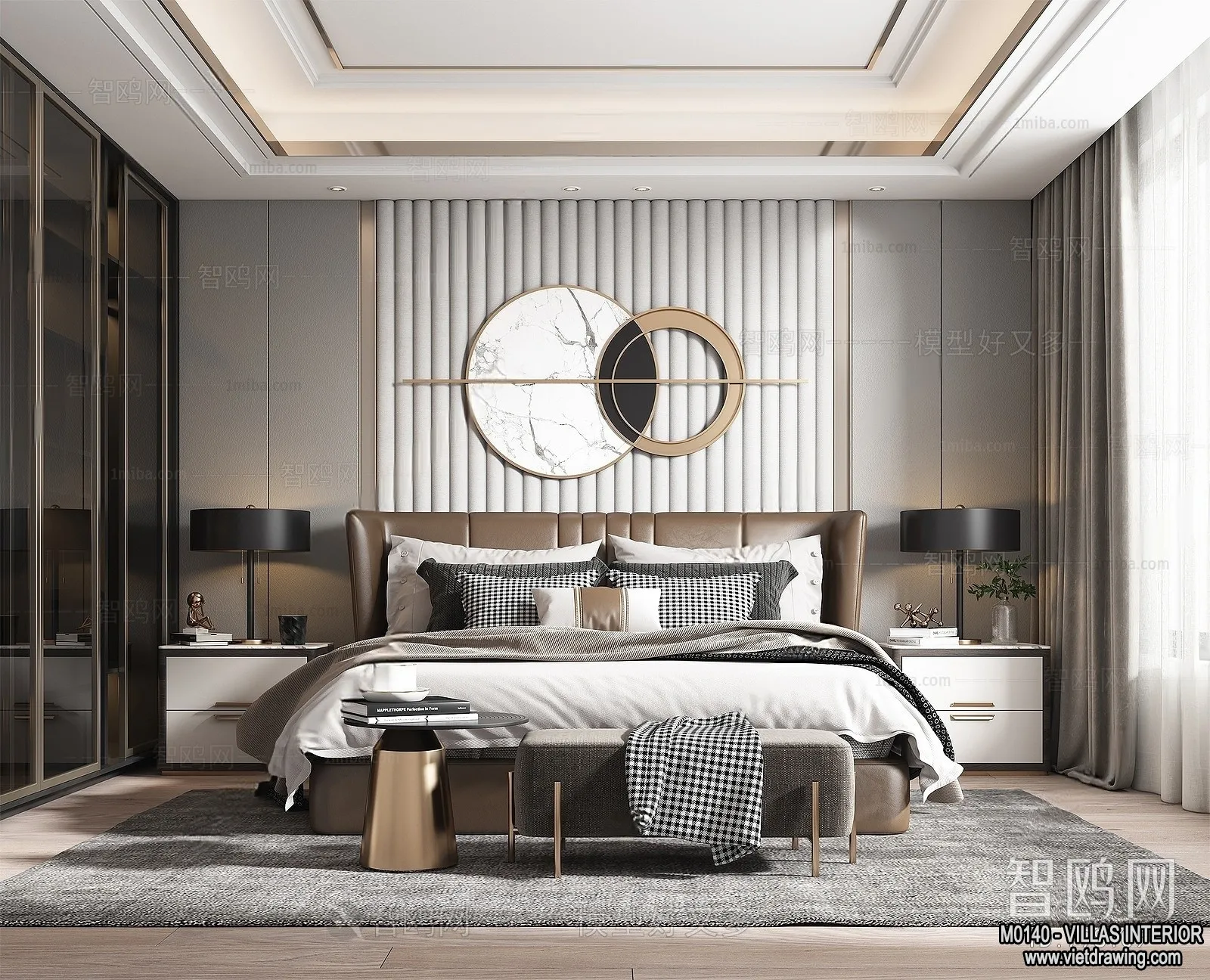 Bedroom – Villas 3D Interior Scene – 3D Models – 020