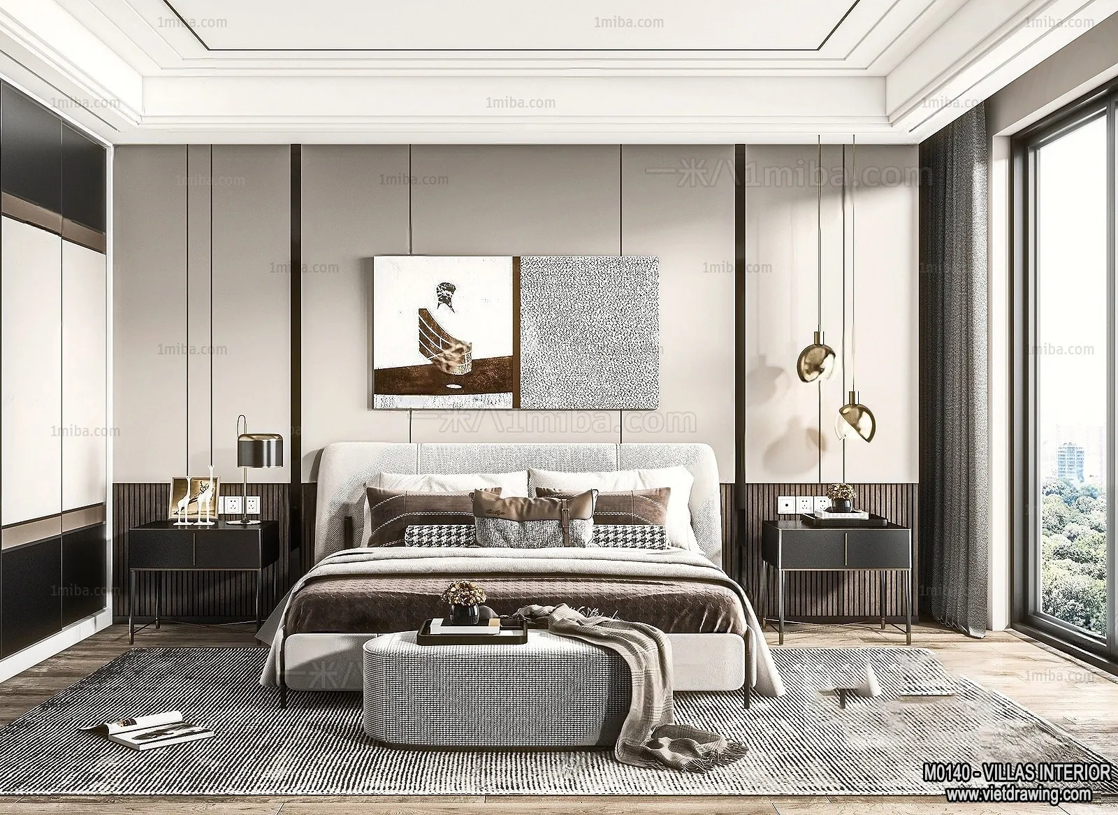 Bedroom – Villas 3D Interior Scene – 3D Models – 039