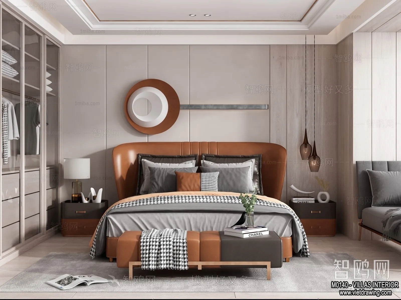 Bedroom – Villas 3D Interior Scene – 3D Models – 051