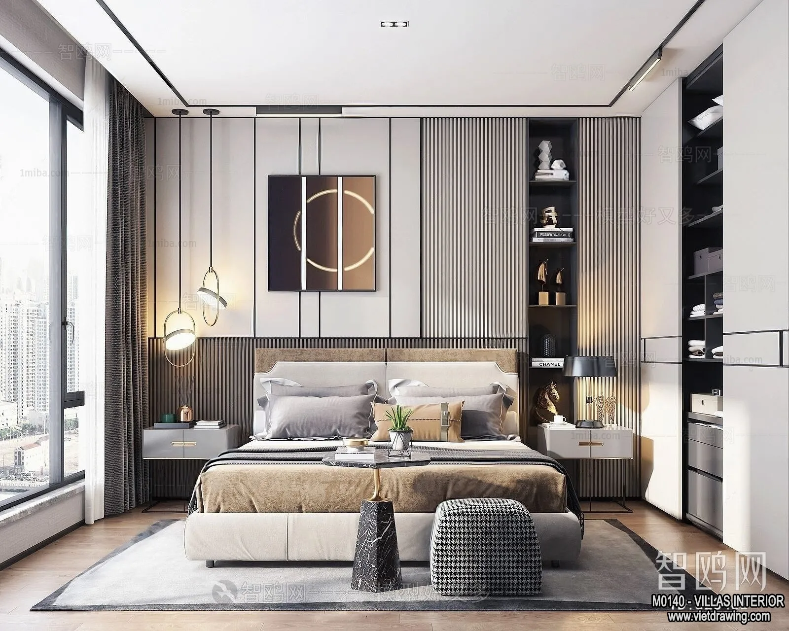 Bedroom – Villas 3D Interior Scene – 3D Models – 053