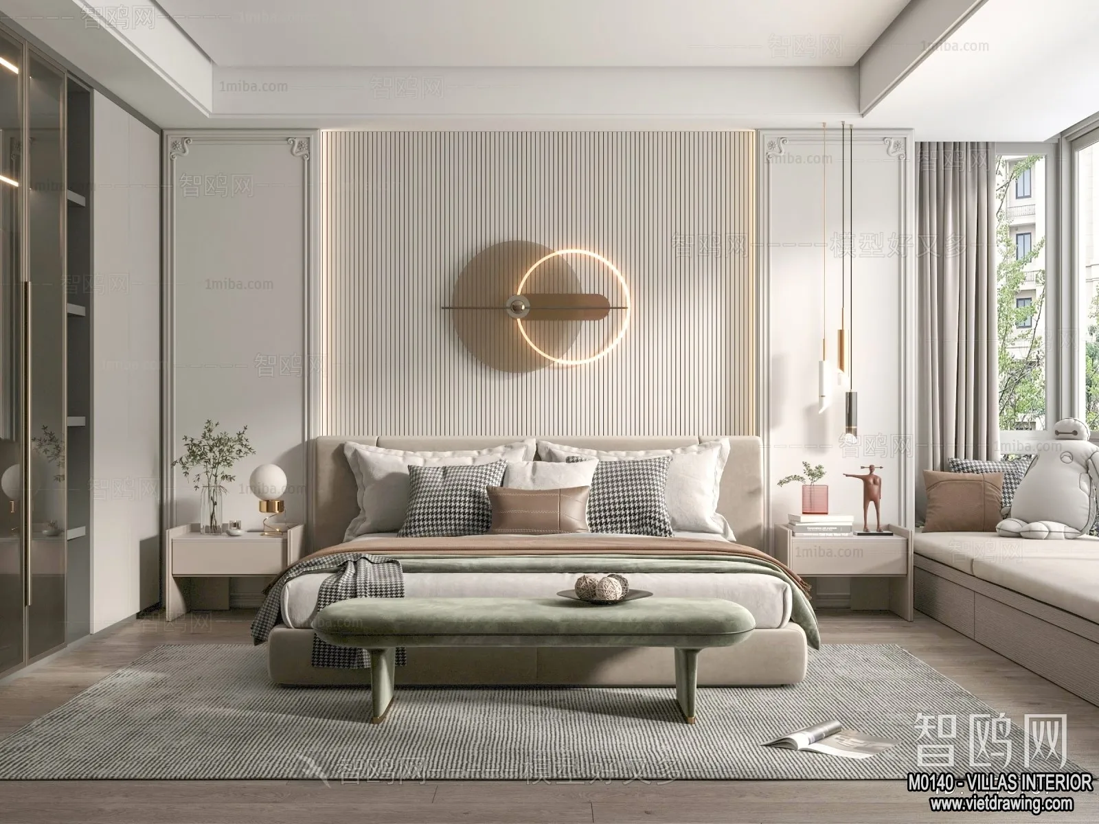 Bedroom – Villas 3D Interior Scene – 3D Models – 062