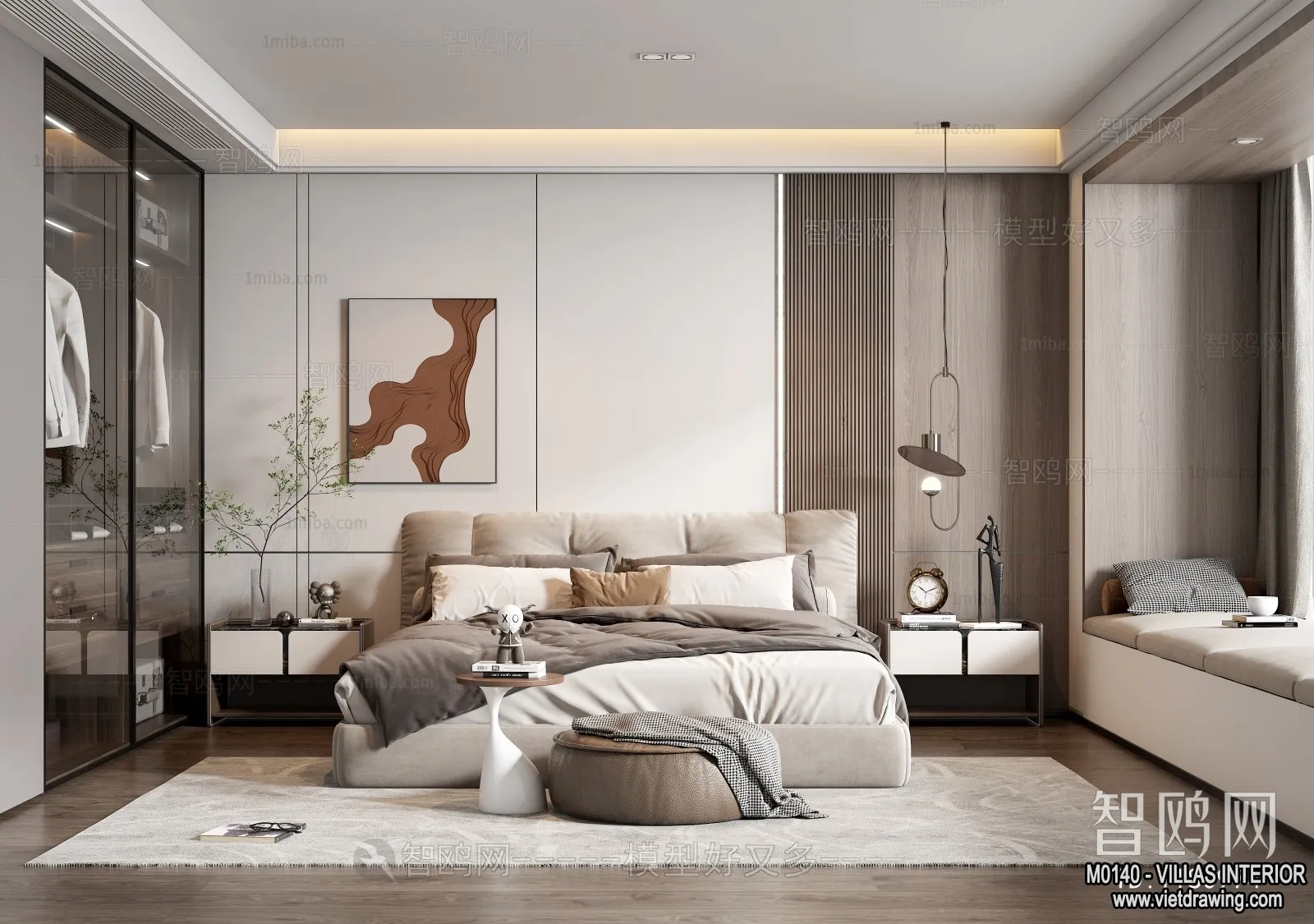 Bedroom – Villas 3D Interior Scene – 3D Models – 064