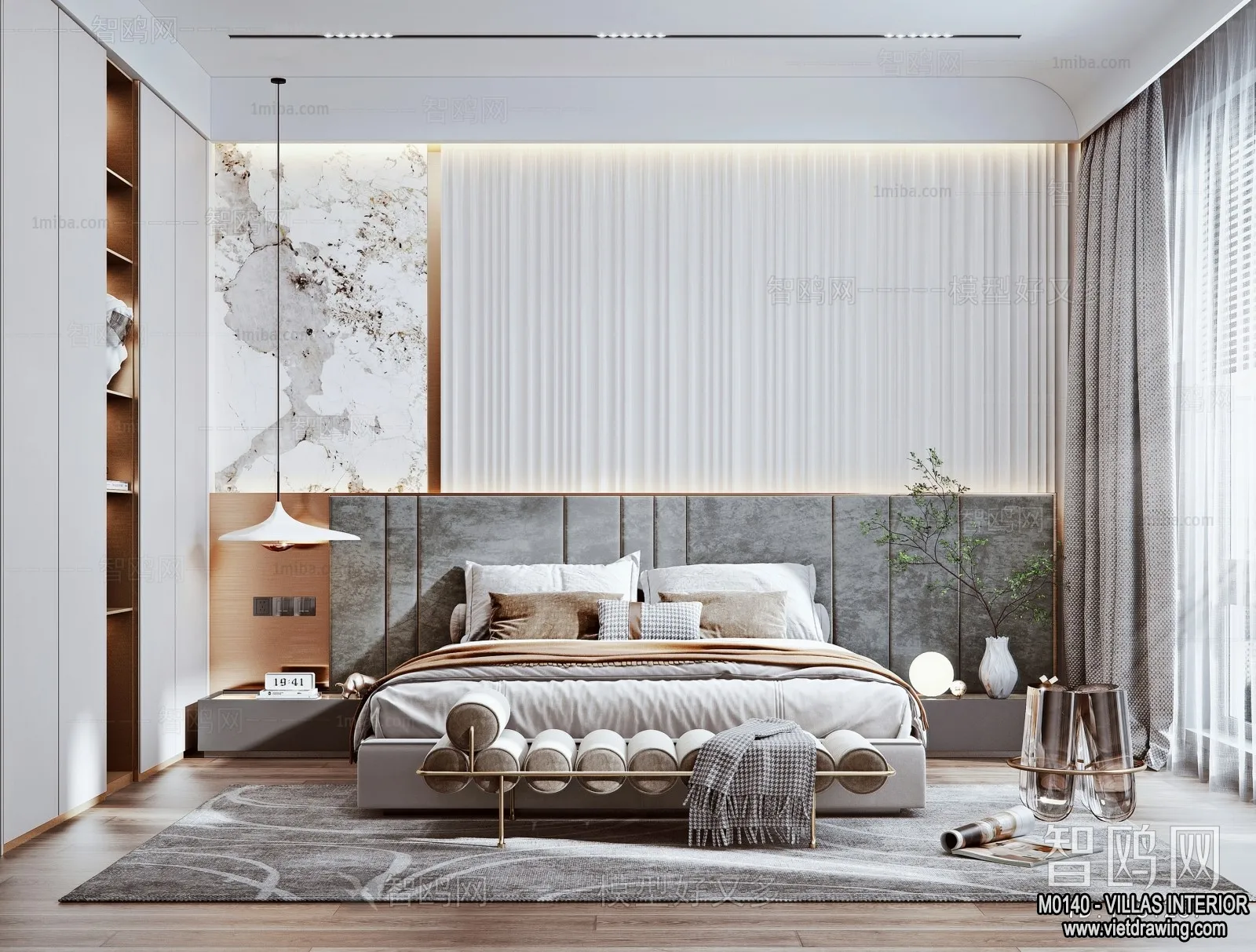 Bedroom – Villas 3D Interior Scene – 3D Models – 067