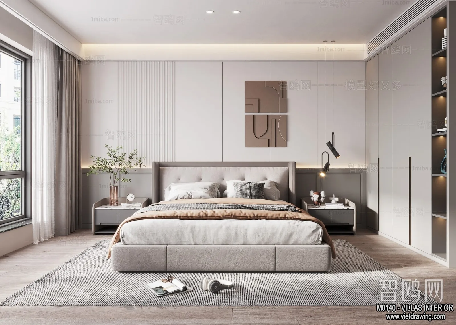 Bedroom – Villas 3D Interior Scene – 3D Models – 073