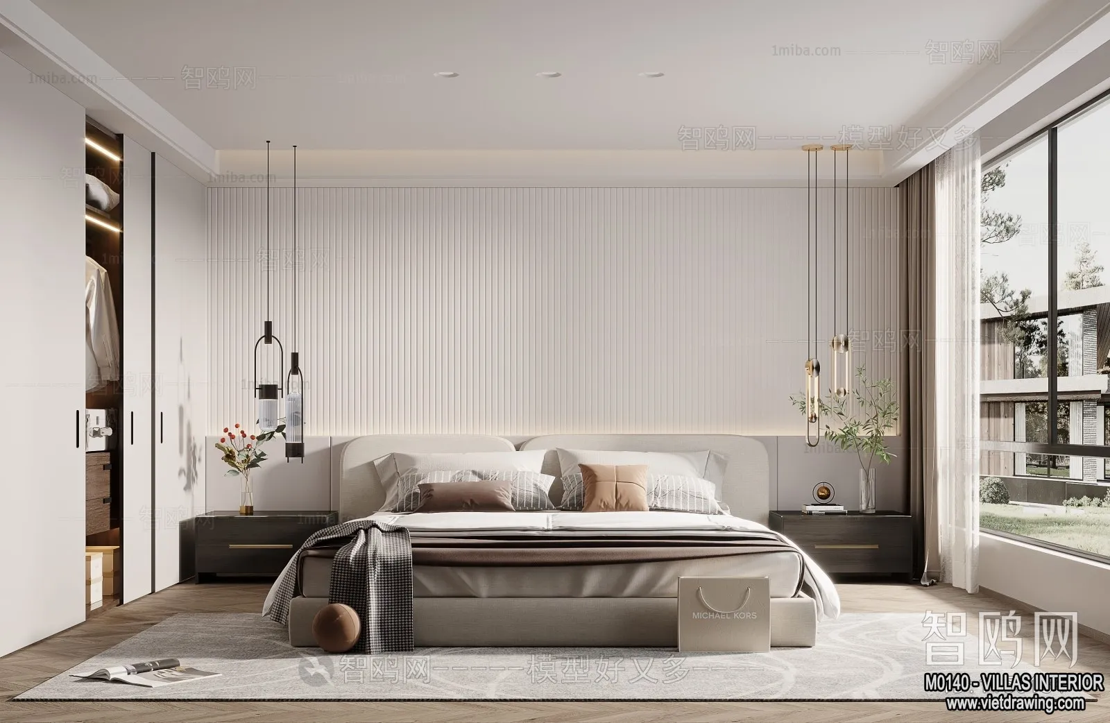 Bedroom – Villas 3D Interior Scene – 3D Models – 086