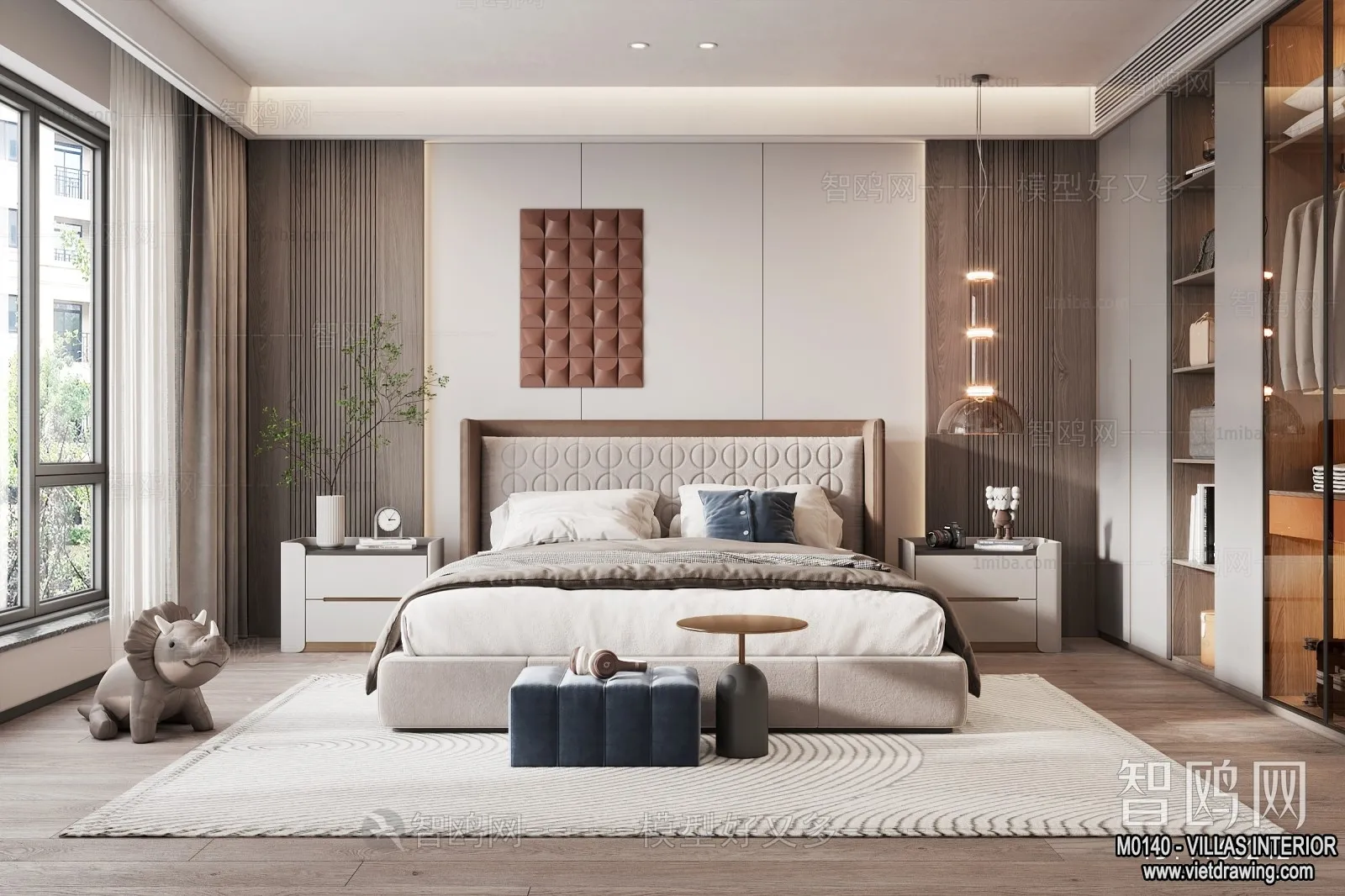 Bedroom – Villas 3D Interior Scene – 3D Models – 088