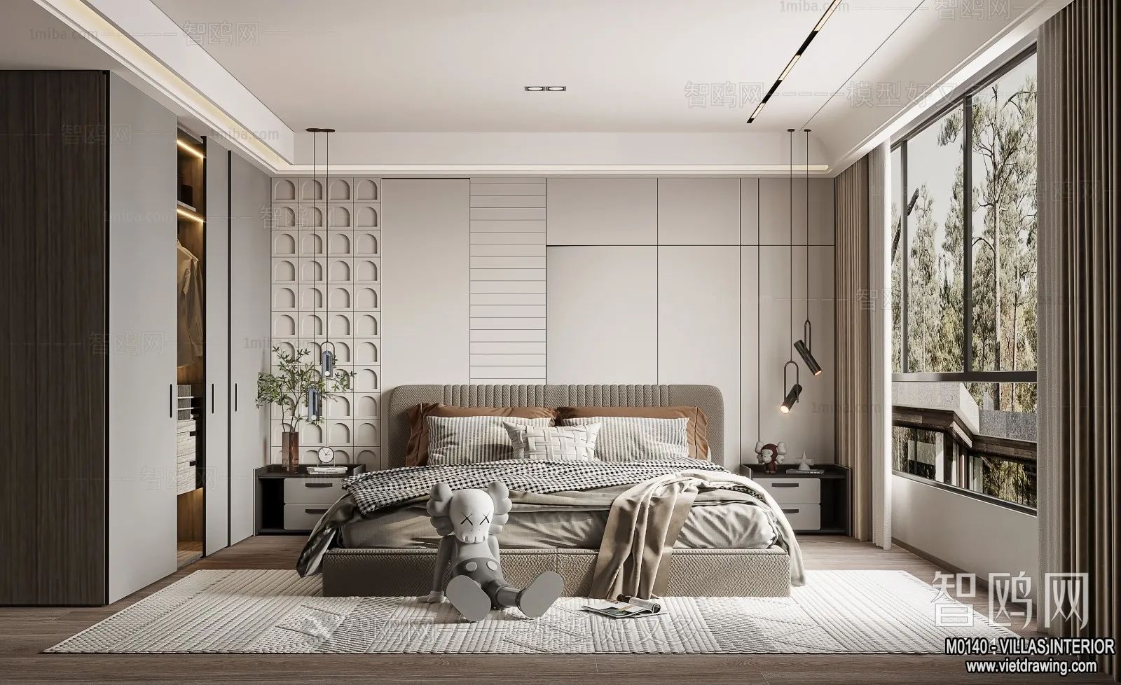 Bedroom – Villas 3D Interior Scene – 3D Models – 089