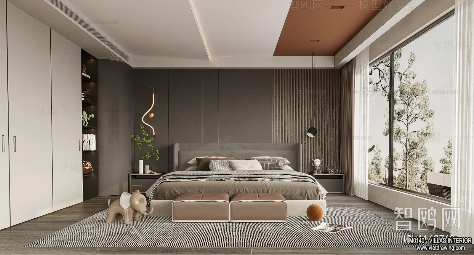 Bedroom – Villas 3D Interior Scene – 3D Models – 092