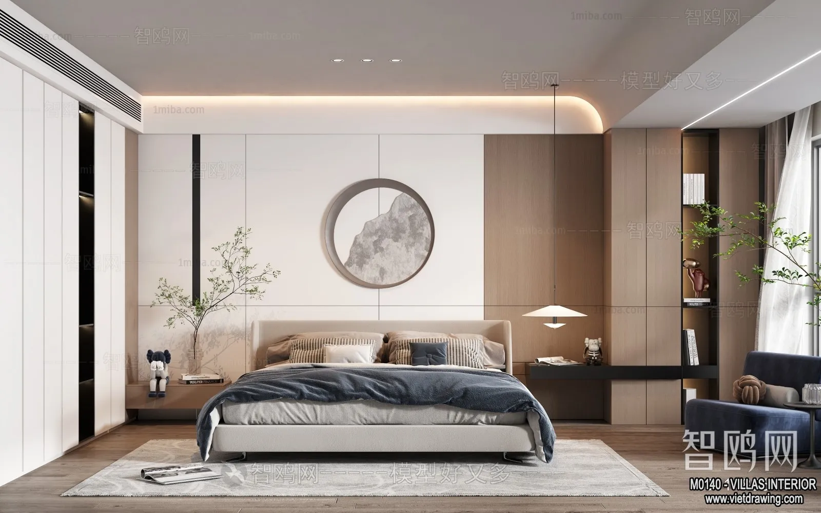 Bedroom – Villas 3D Interior Scene – 3D Models – 098