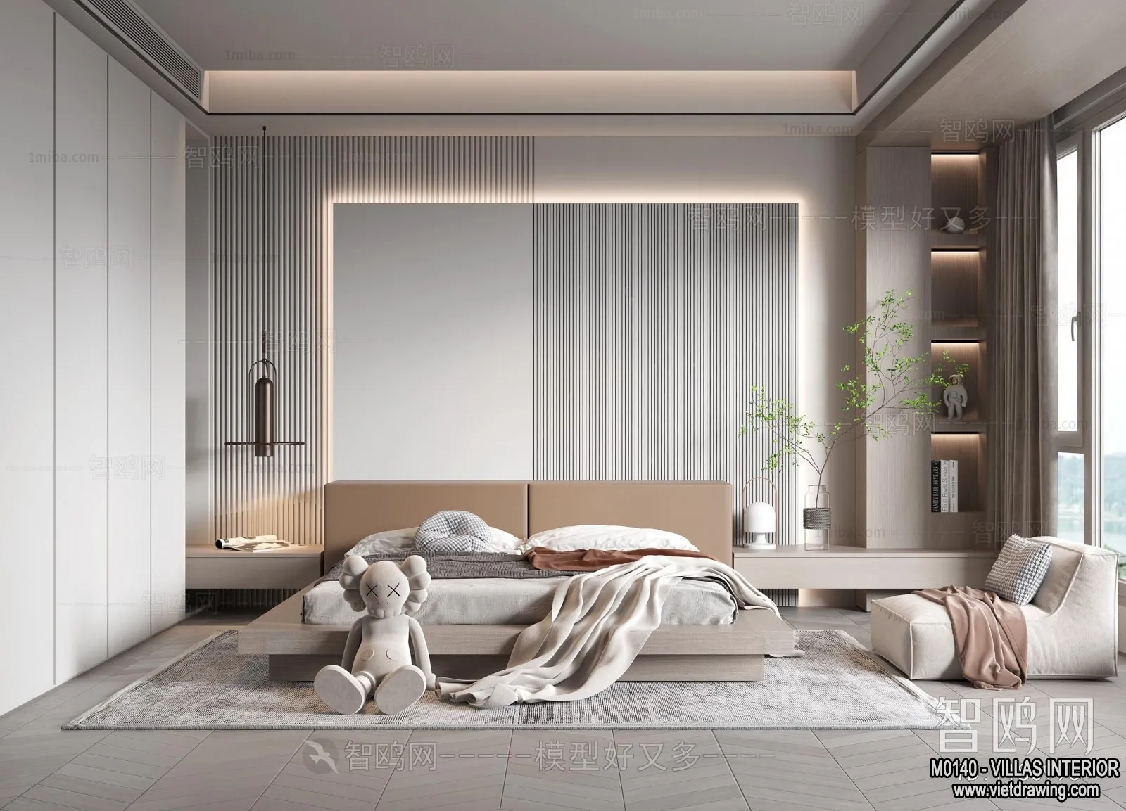 Bedroom – Villas 3D Interior Scene – 3D Models – 101