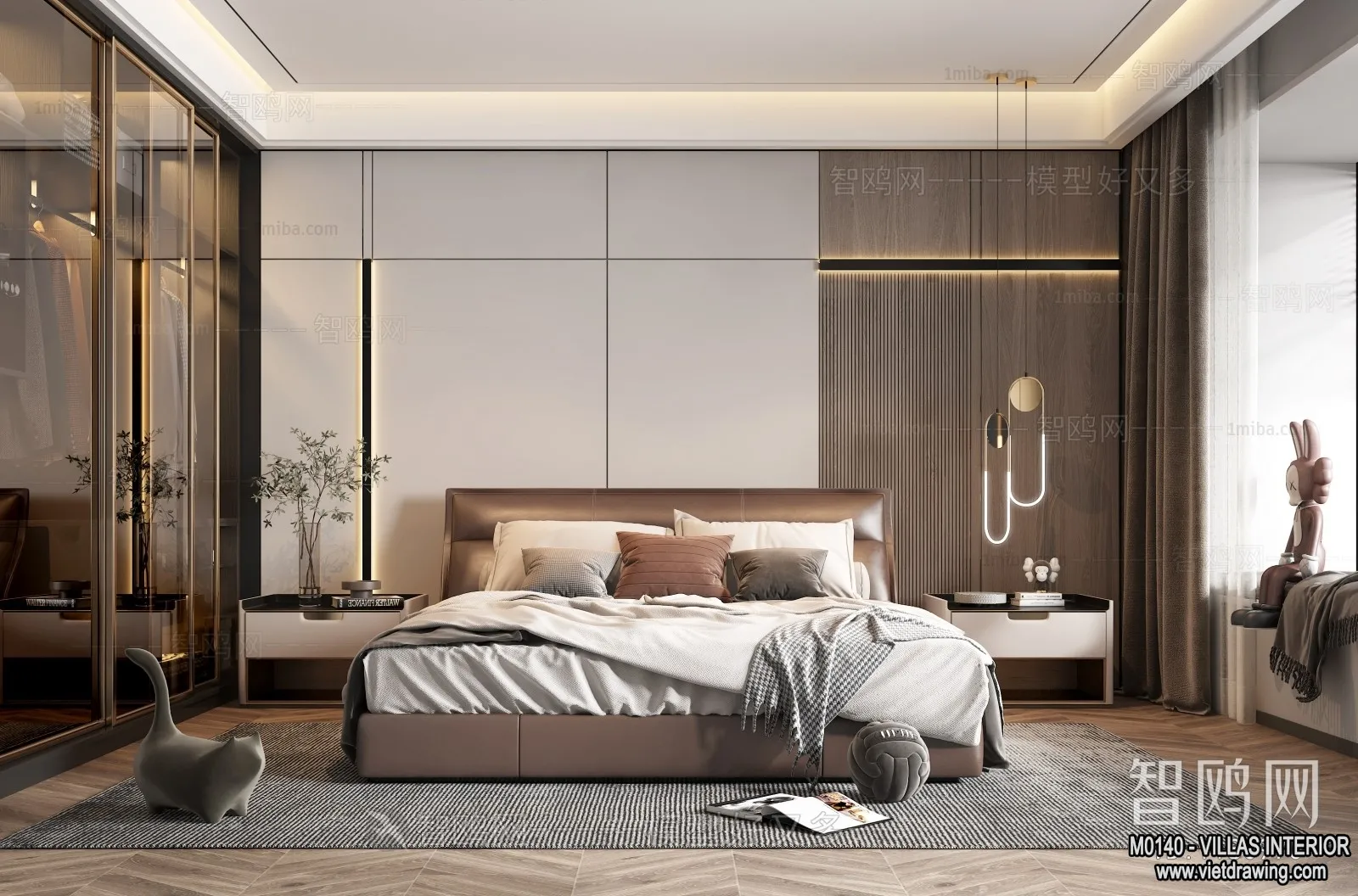 Bedroom – Villas 3D Interior Scene – 3D Models – 104