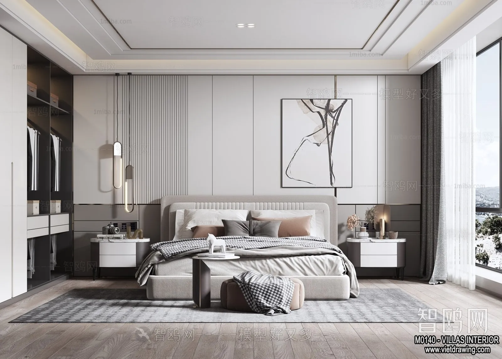 Bedroom – Villas 3D Interior Scene – 3D Models – 106