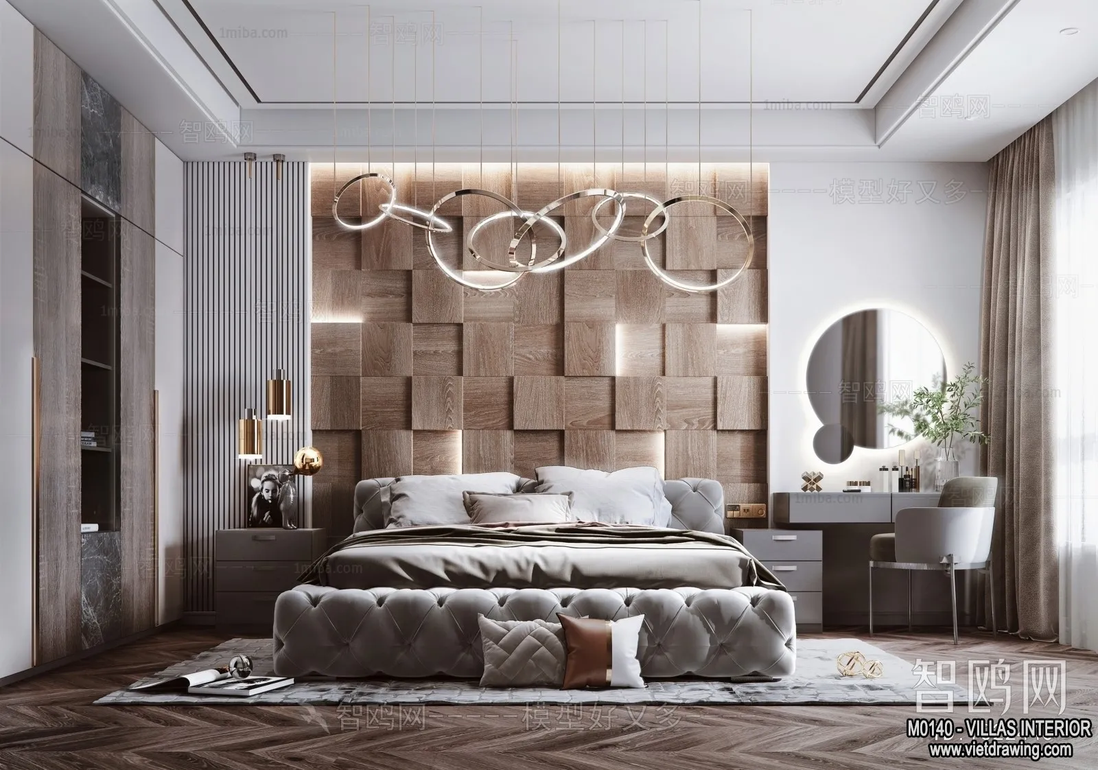 Bedroom – Villas 3D Interior Scene – 3D Models – 113