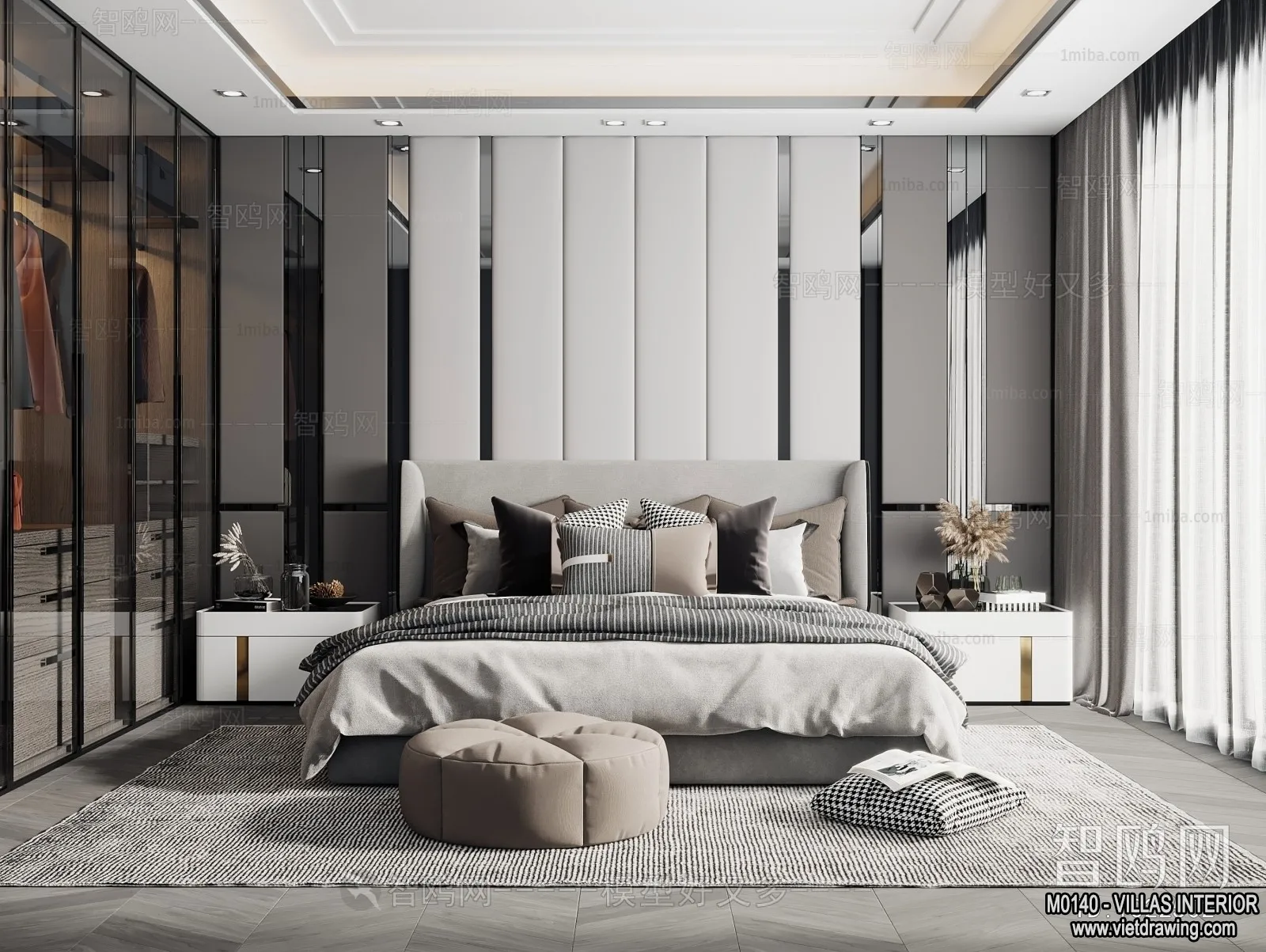 Bedroom – Villas 3D Interior Scene – 3D Models – 117