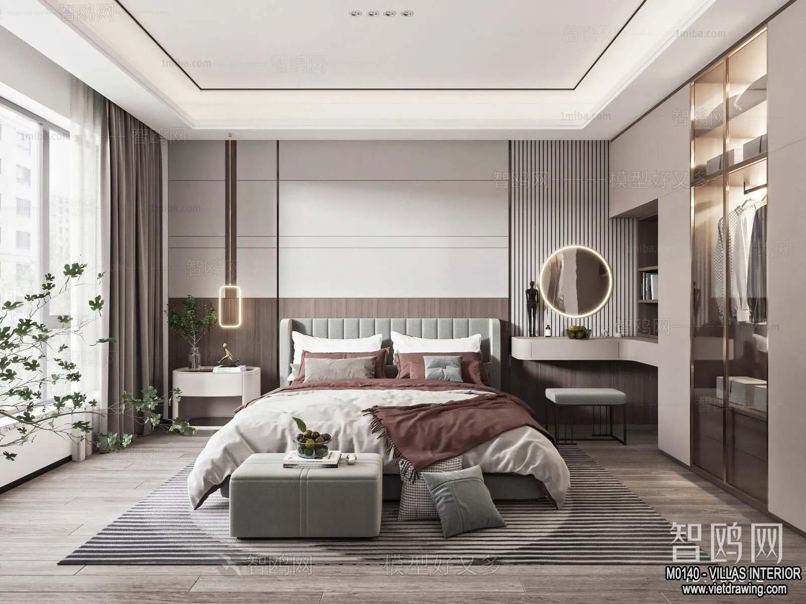 Bedroom – Villas 3D Interior Scene – 3D Models – 118