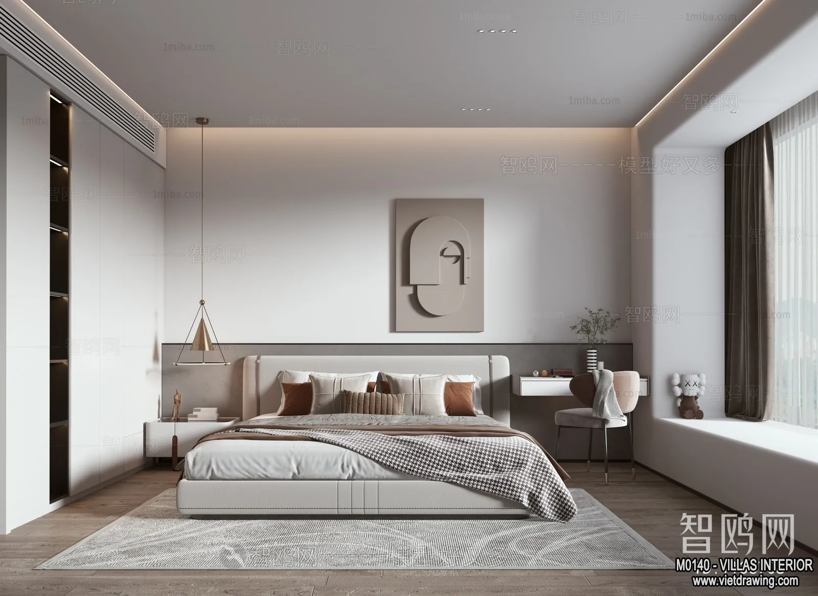 Bedroom – Villas 3D Interior Scene – 3D Models – 121